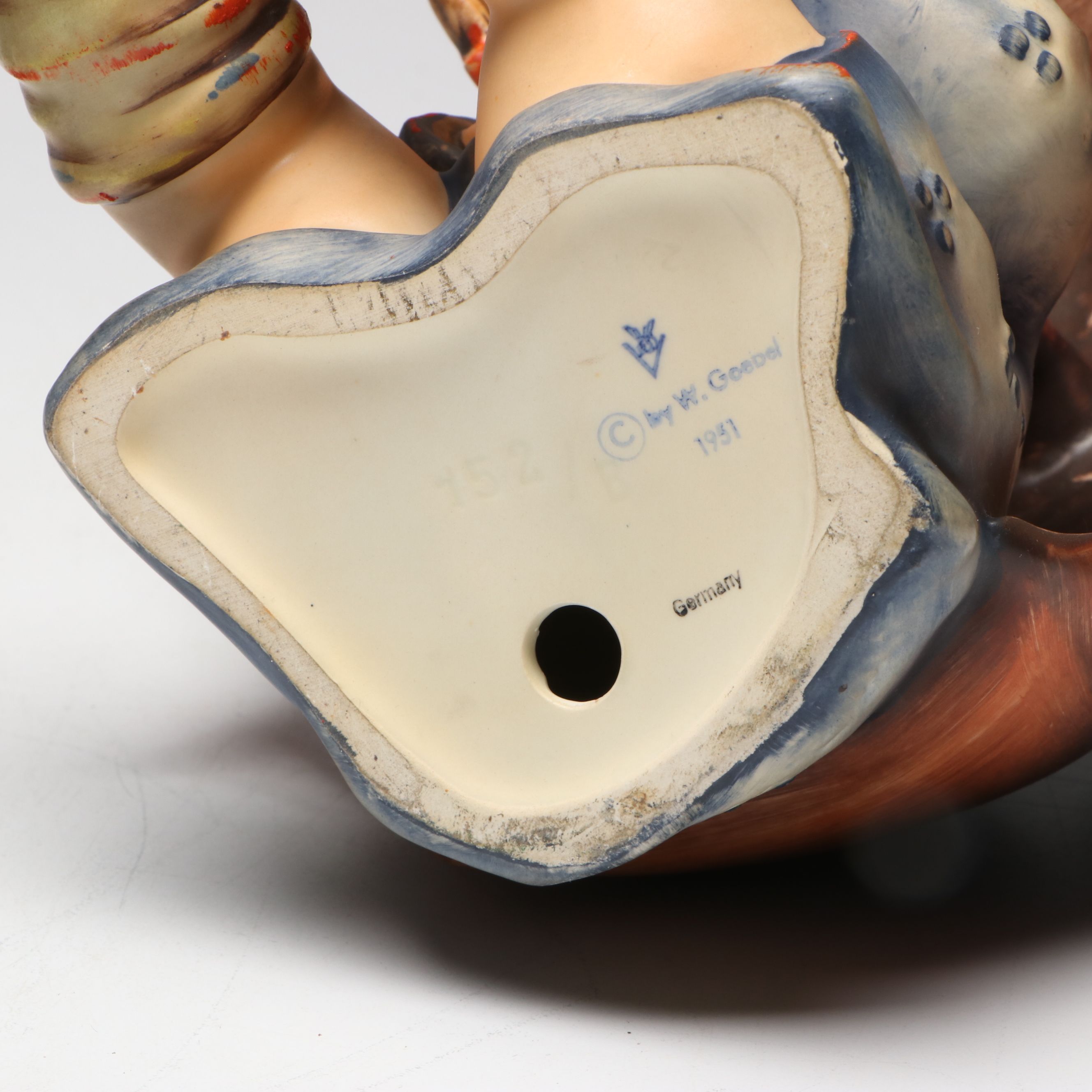 Goebel "Umbrella Boy" and "Umbrella Girl" Porcelain Hummel Bookends