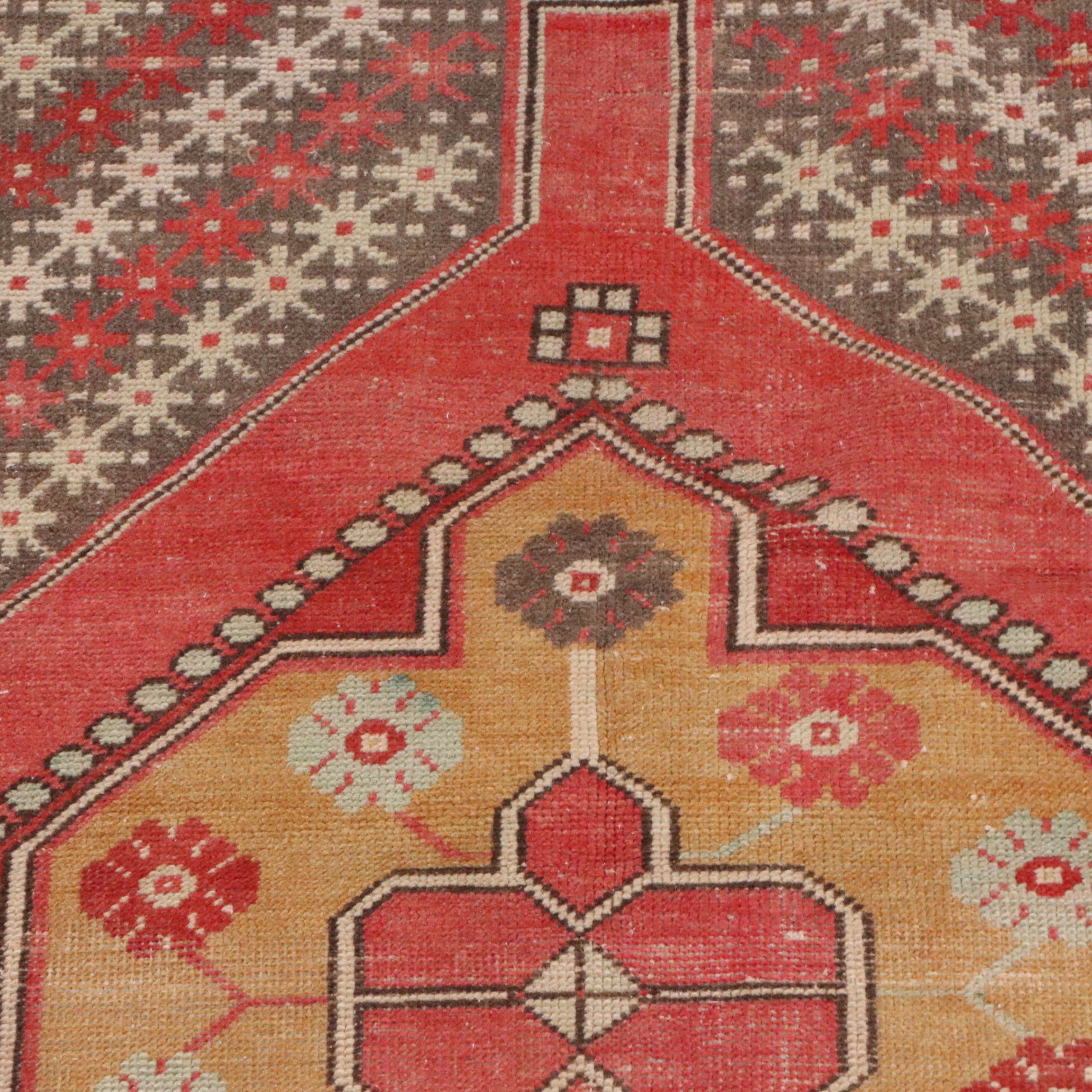 3'9 x 8'3 Hand-Knotted Turkish Konya Area Rug