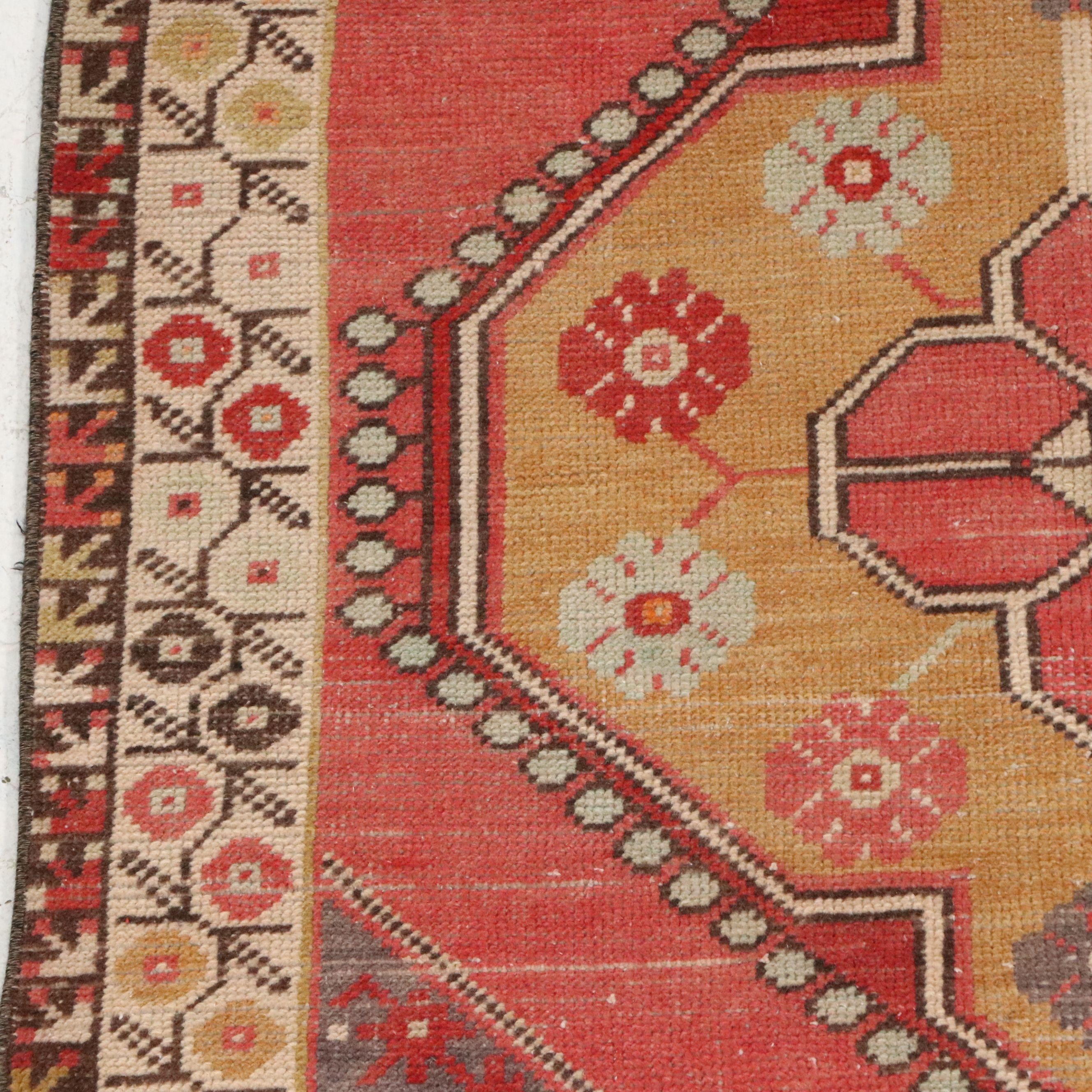 3'9 x 8'3 Hand-Knotted Turkish Konya Area Rug