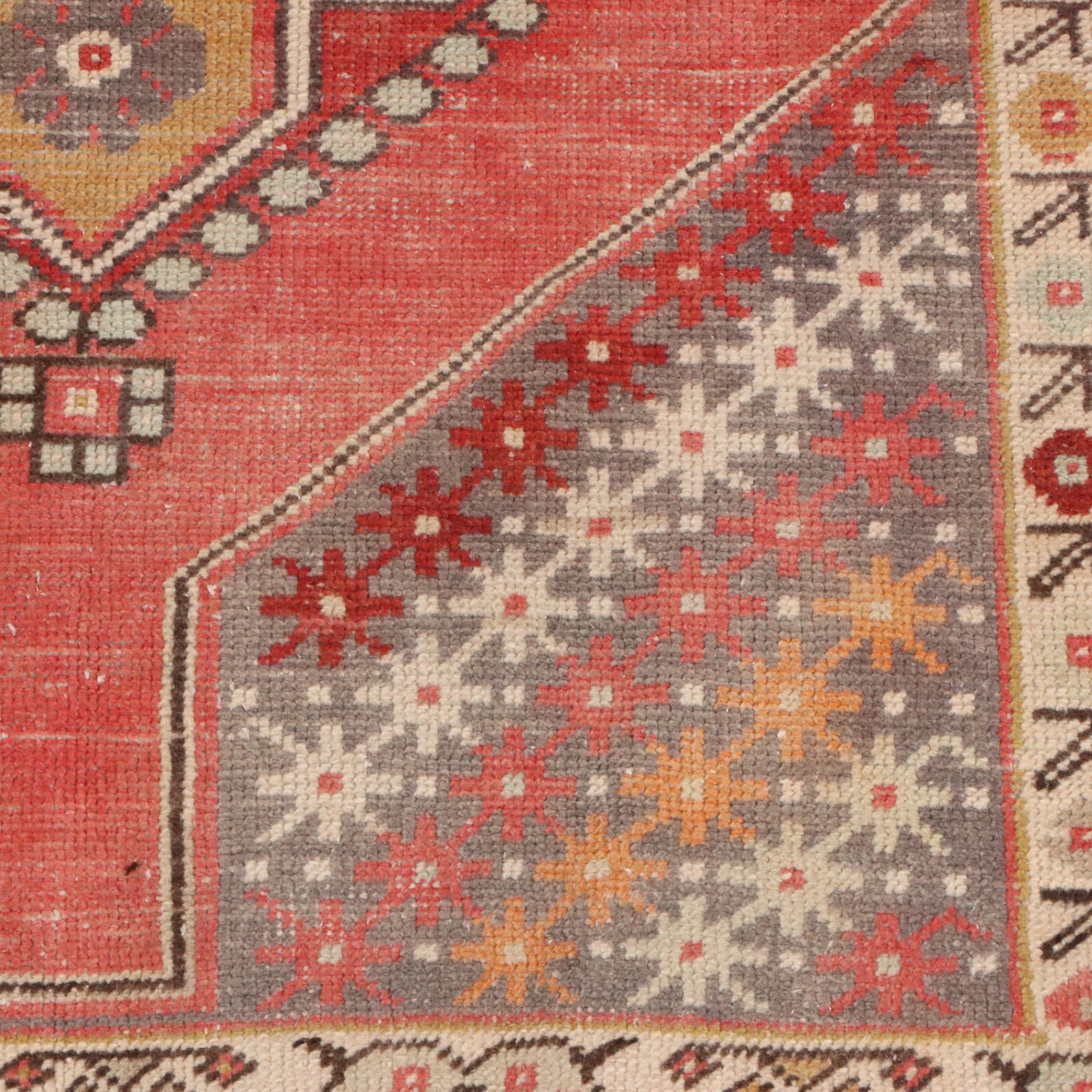 3'9 x 8'3 Hand-Knotted Turkish Konya Area Rug