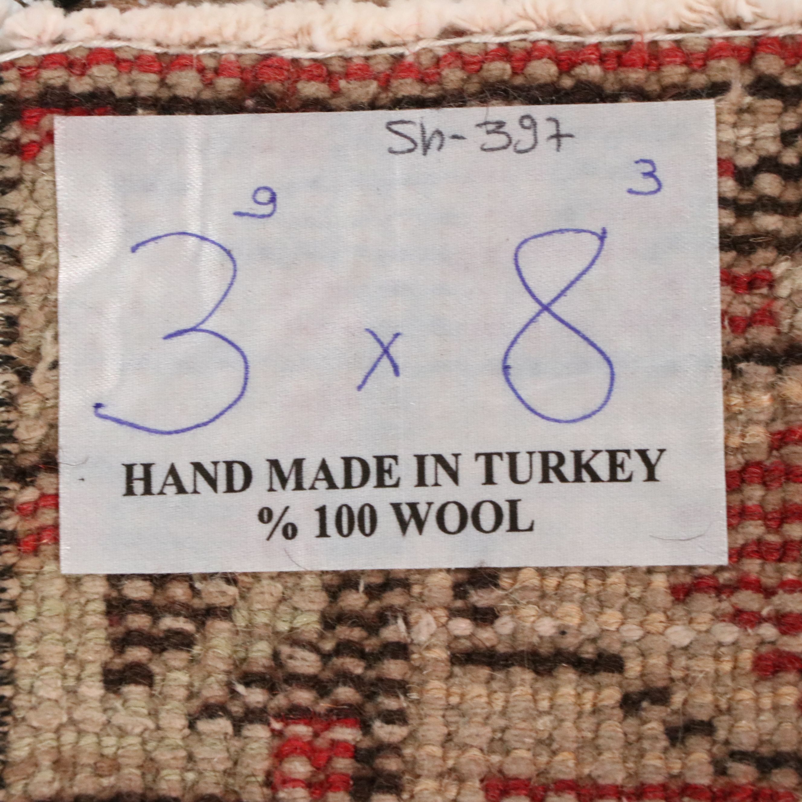 3'9 x 8'3 Hand-Knotted Turkish Konya Area Rug