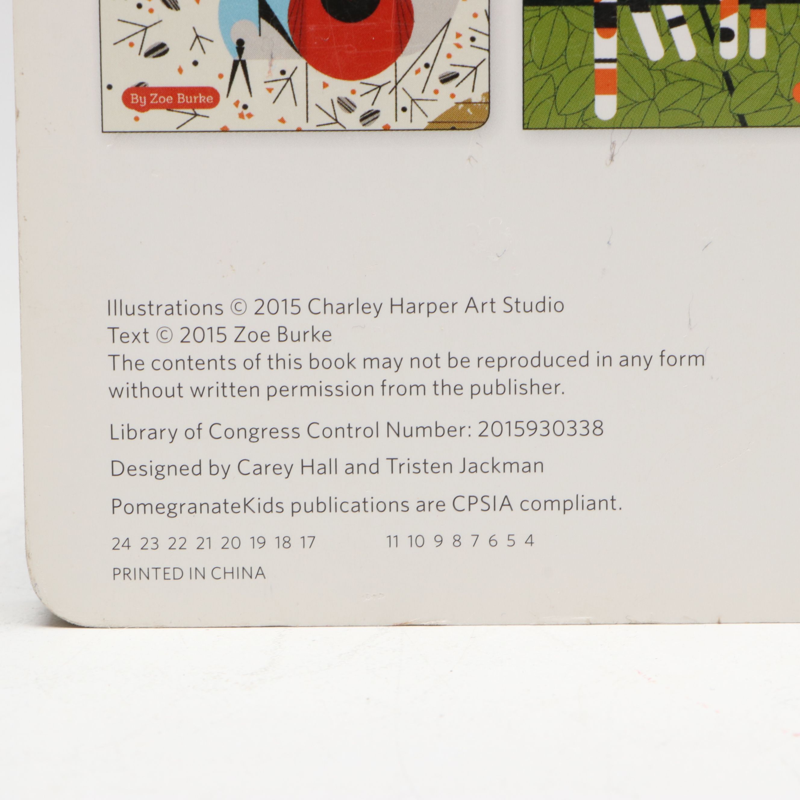 Fourth Printing "Charley Harper's Animal Alphabet" by Zoe Burke, 2017