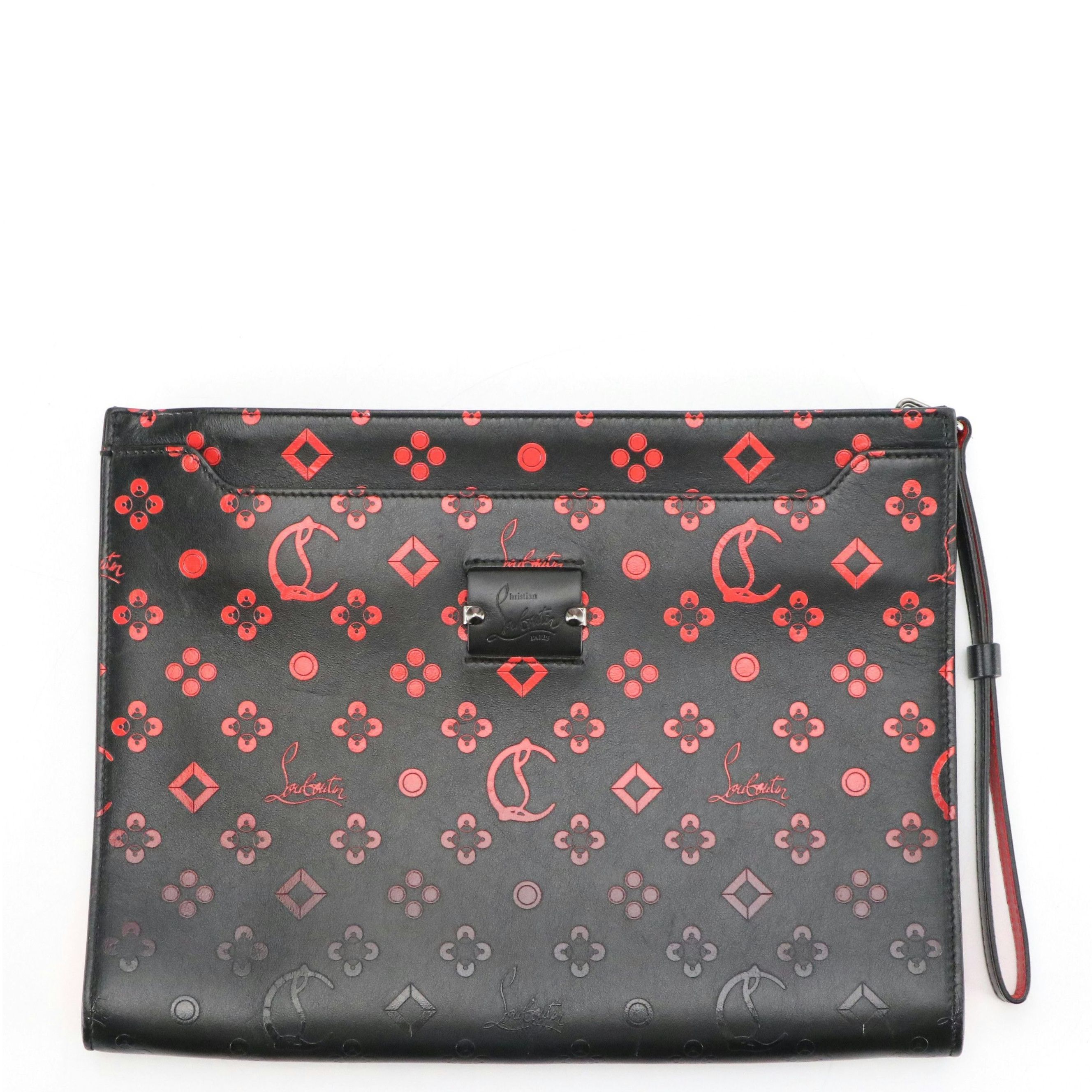 Christian Louboutin Zip Pouch in Loubinthesky Printed Degrade Calfskin Leather