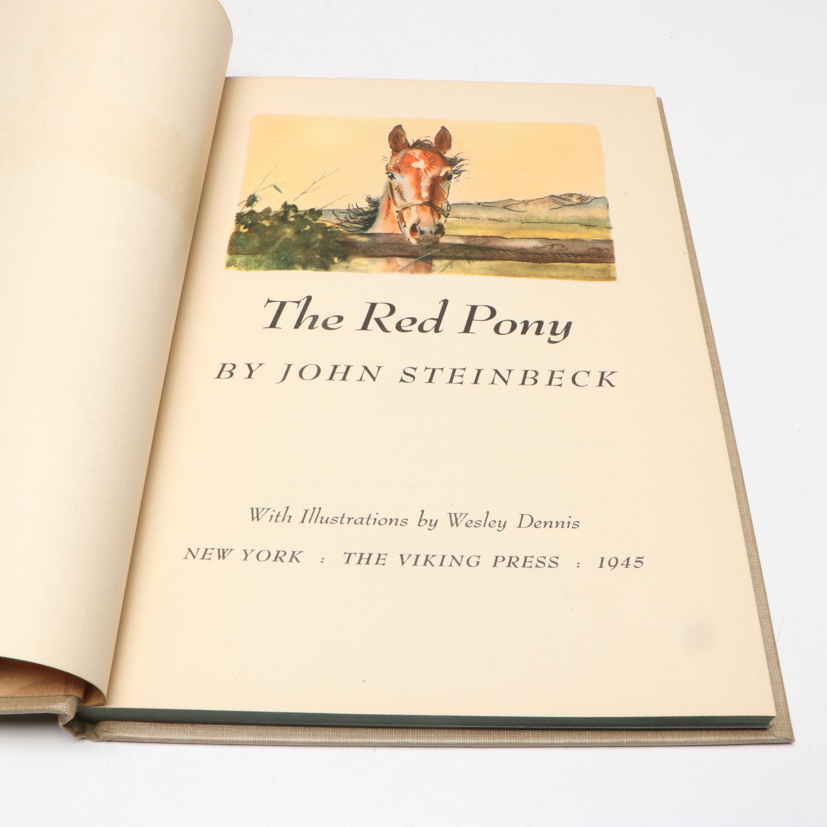 First Illustrated Edition "The Red Pony" by John Steinbeck, 1945
