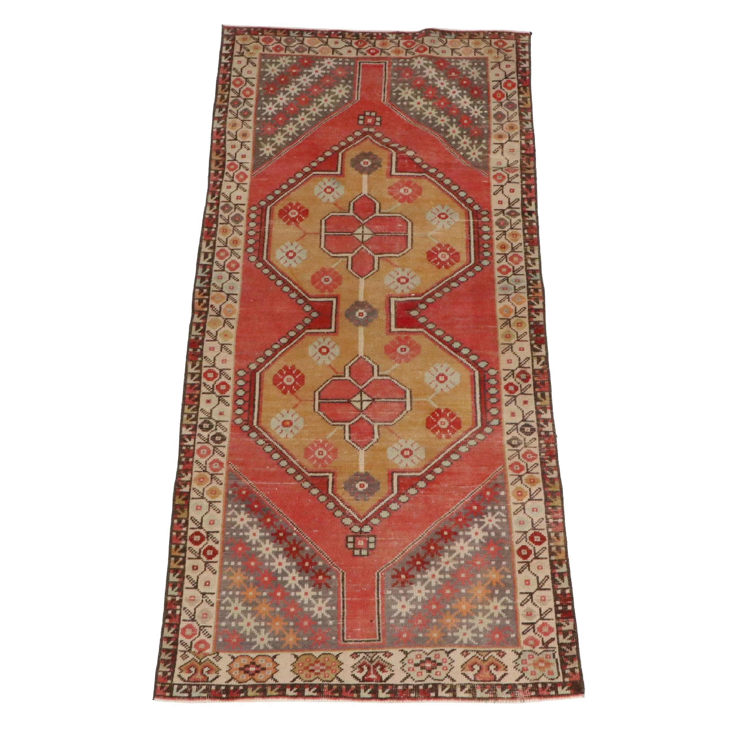 3'9 x 8'3 Hand-Knotted Turkish Konya Area Rug