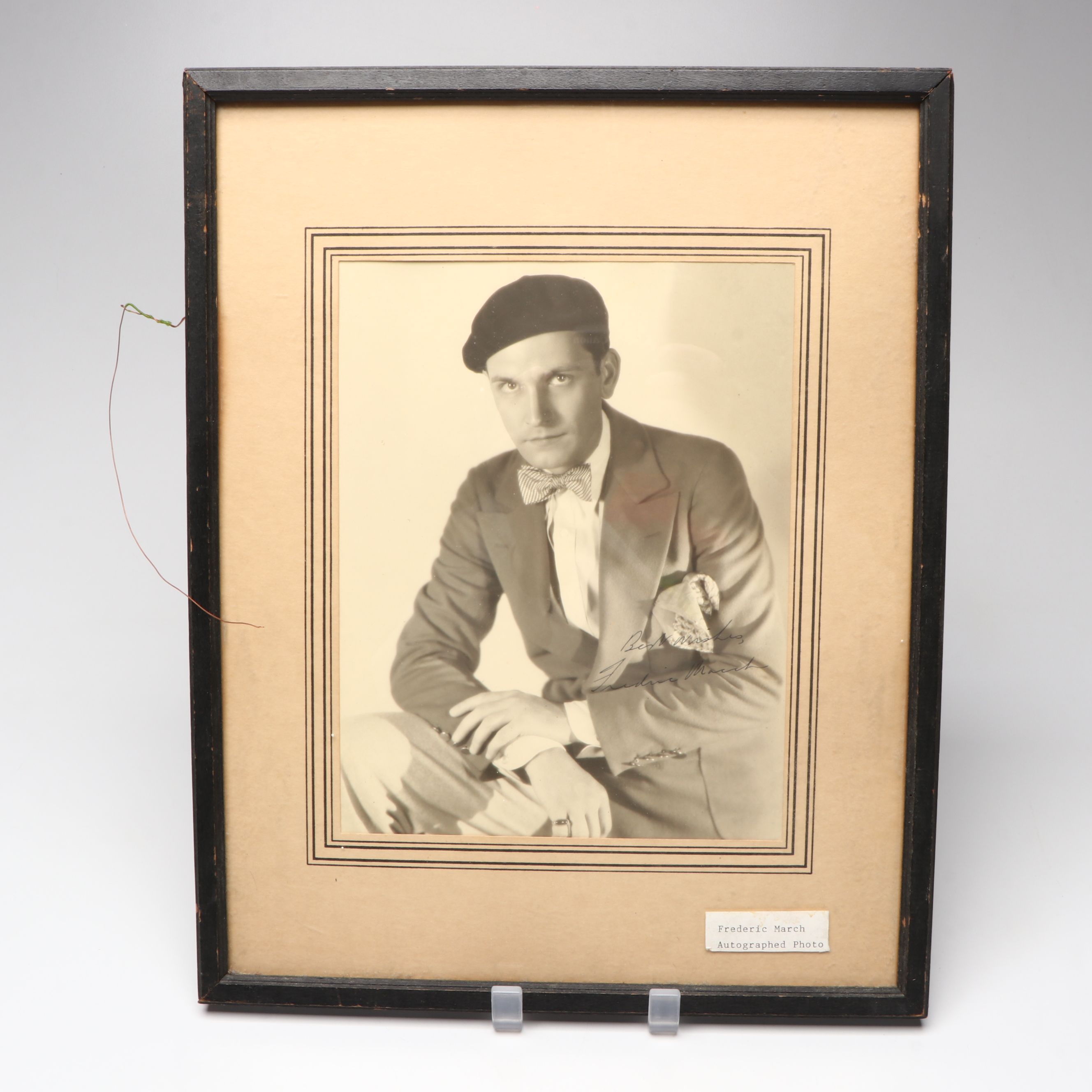 Fredric March, Ernest Truex and John Daly Signed Portraits, Mid to Late 20th C.