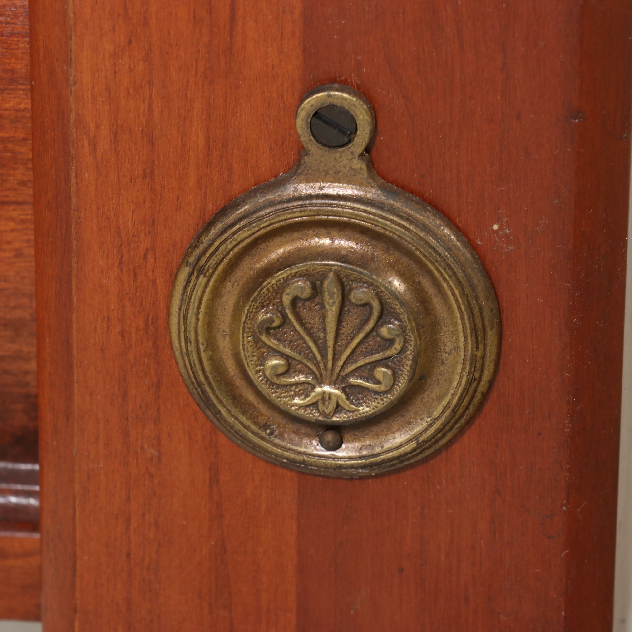 Classical Style Cherry Low-Post Full Size Bed Frame, Mid-20th Century