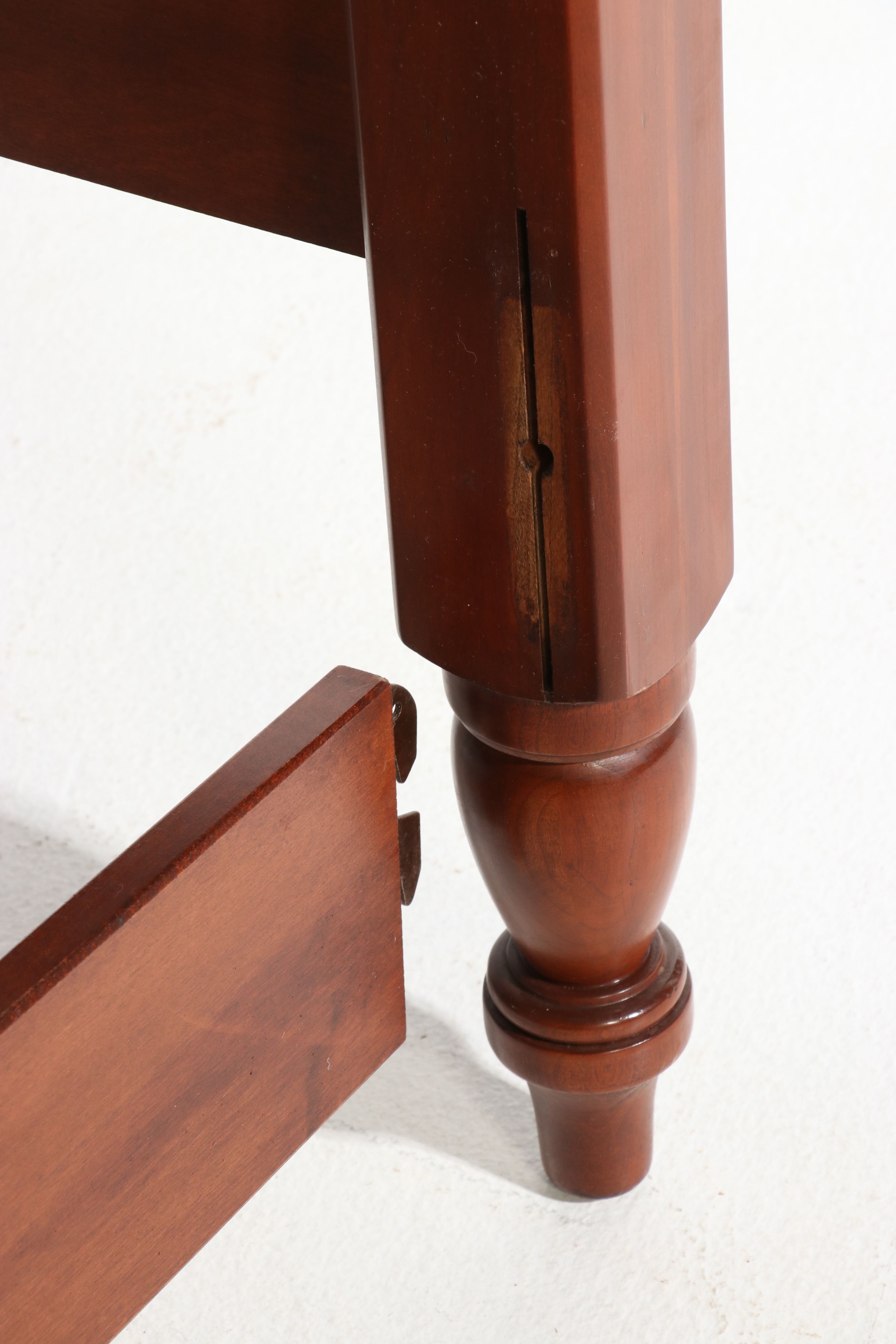 Classical Style Cherry Low-Post Full Size Bed Frame, Mid-20th Century