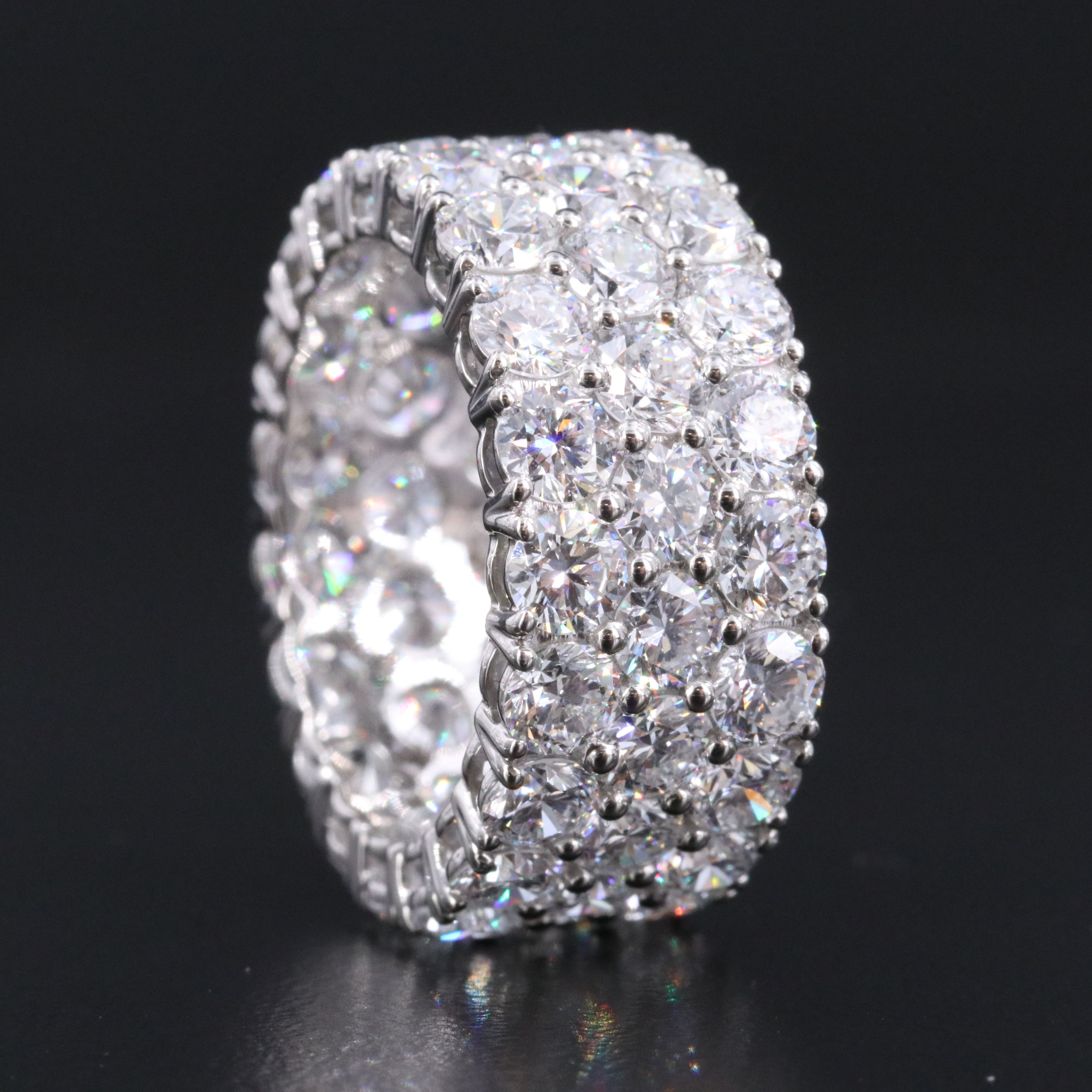 Platinum 10.19 CTW Lab Grown Diamond Eternity Band