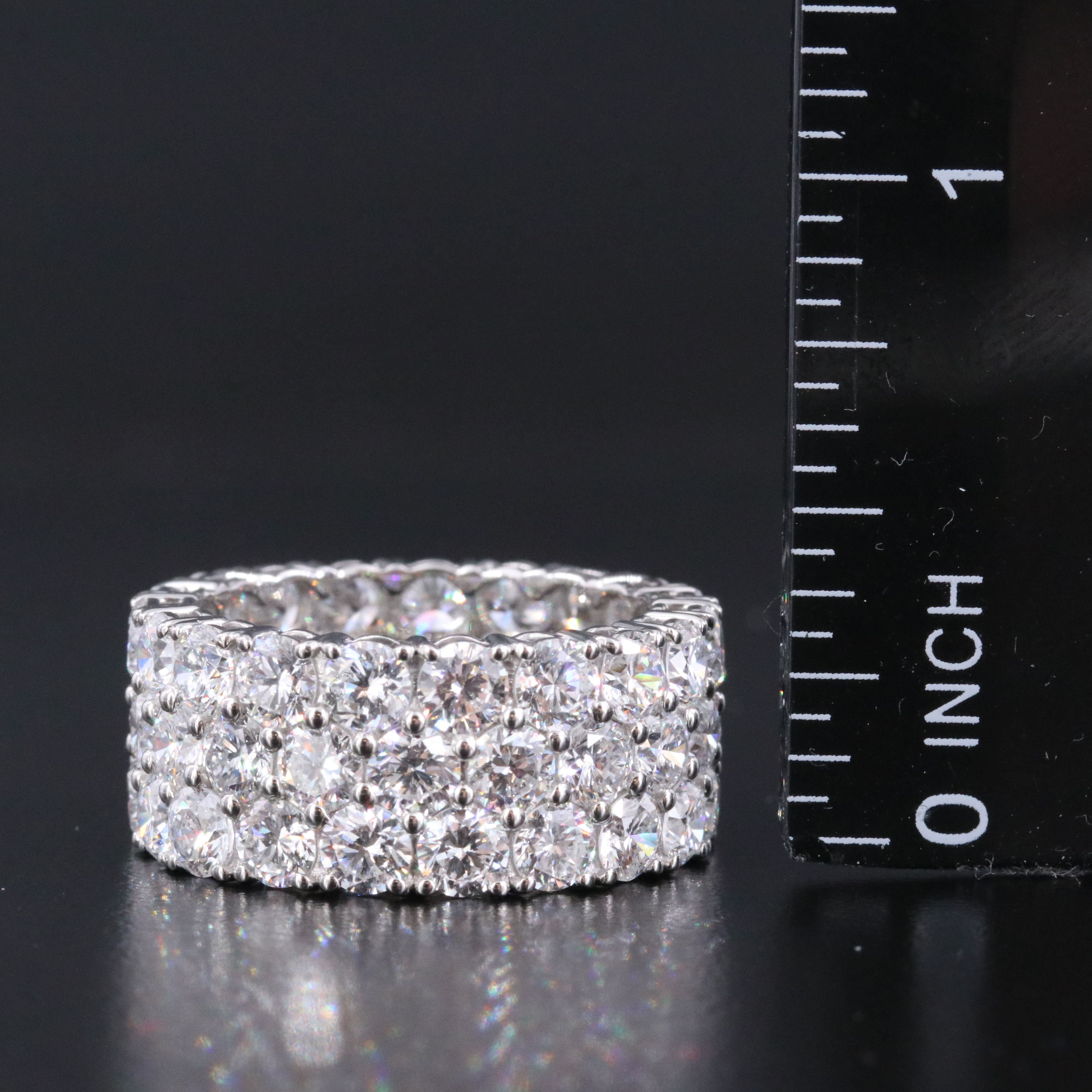 Platinum 10.19 CTW Lab Grown Diamond Eternity Band