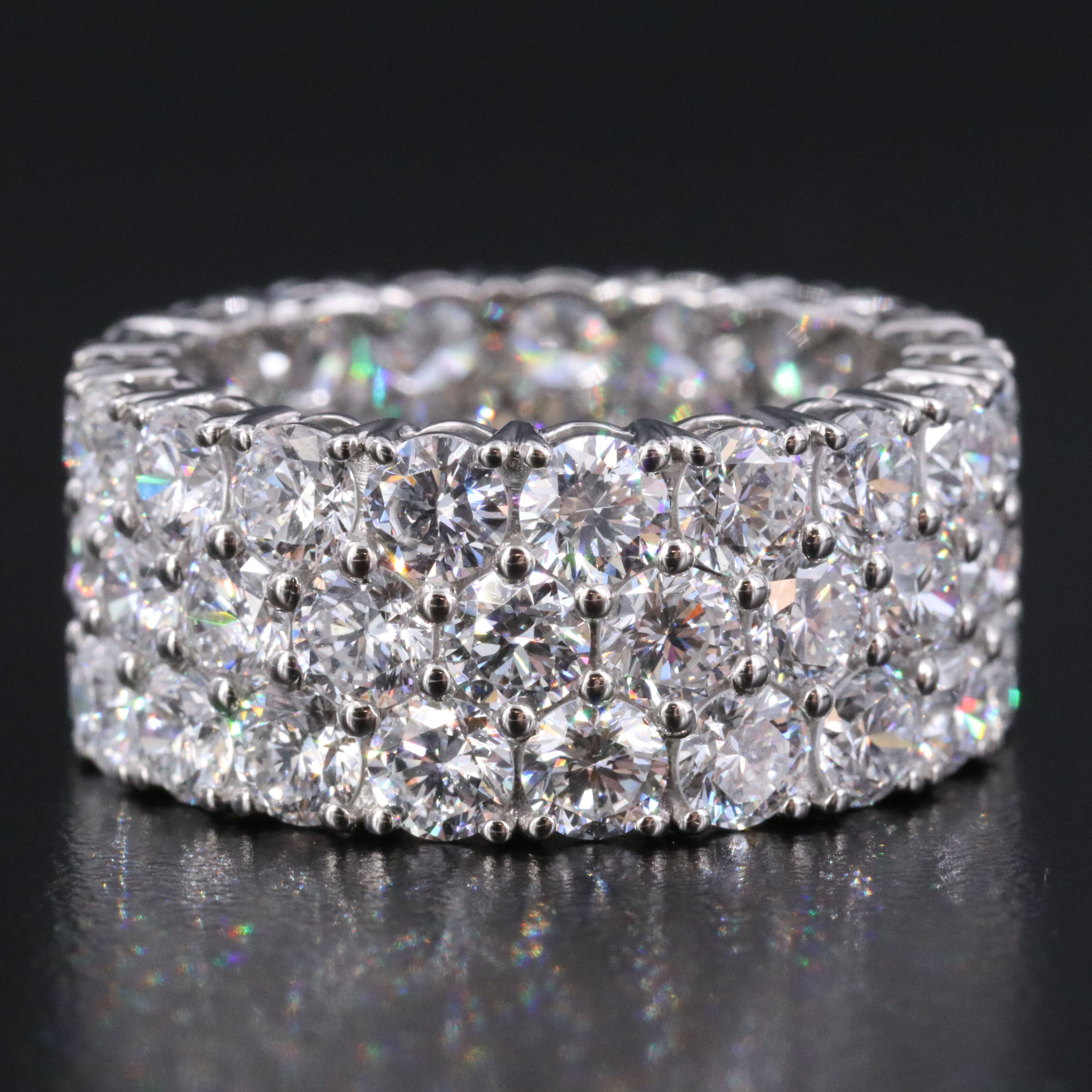 Platinum 10.19 CTW Lab Grown Diamond Eternity Band