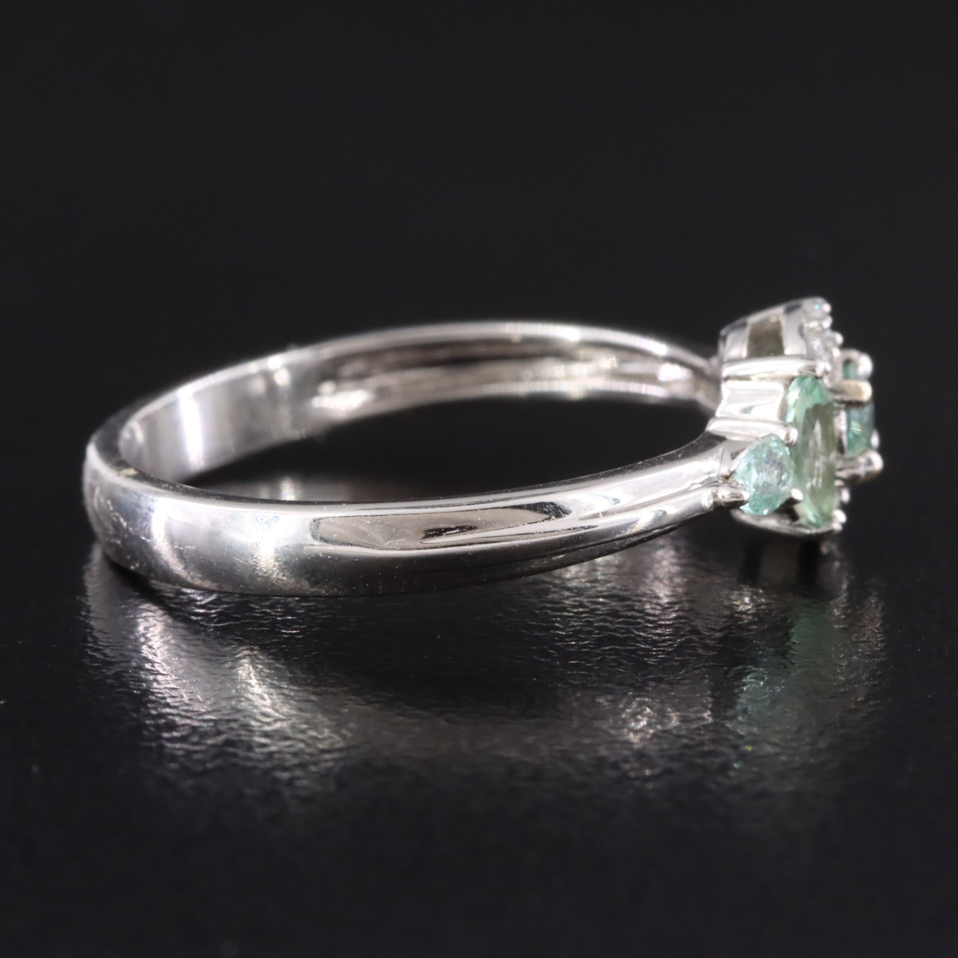 14K Paraiba Tourmaline and Diamond Ring with IGI Jewelry Report