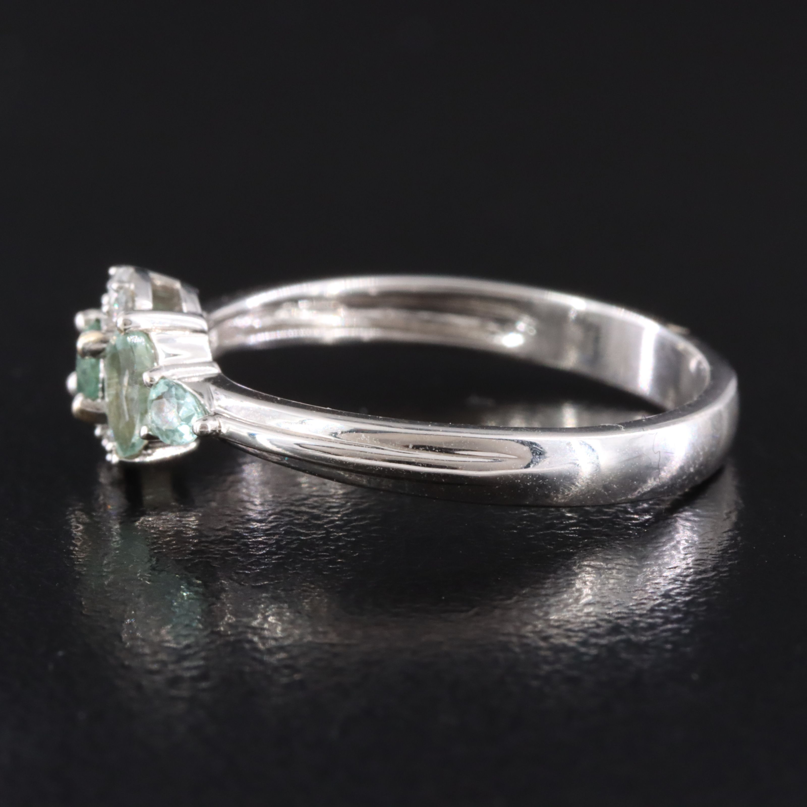 14K Paraiba Tourmaline and Diamond Ring with IGI Jewelry Report