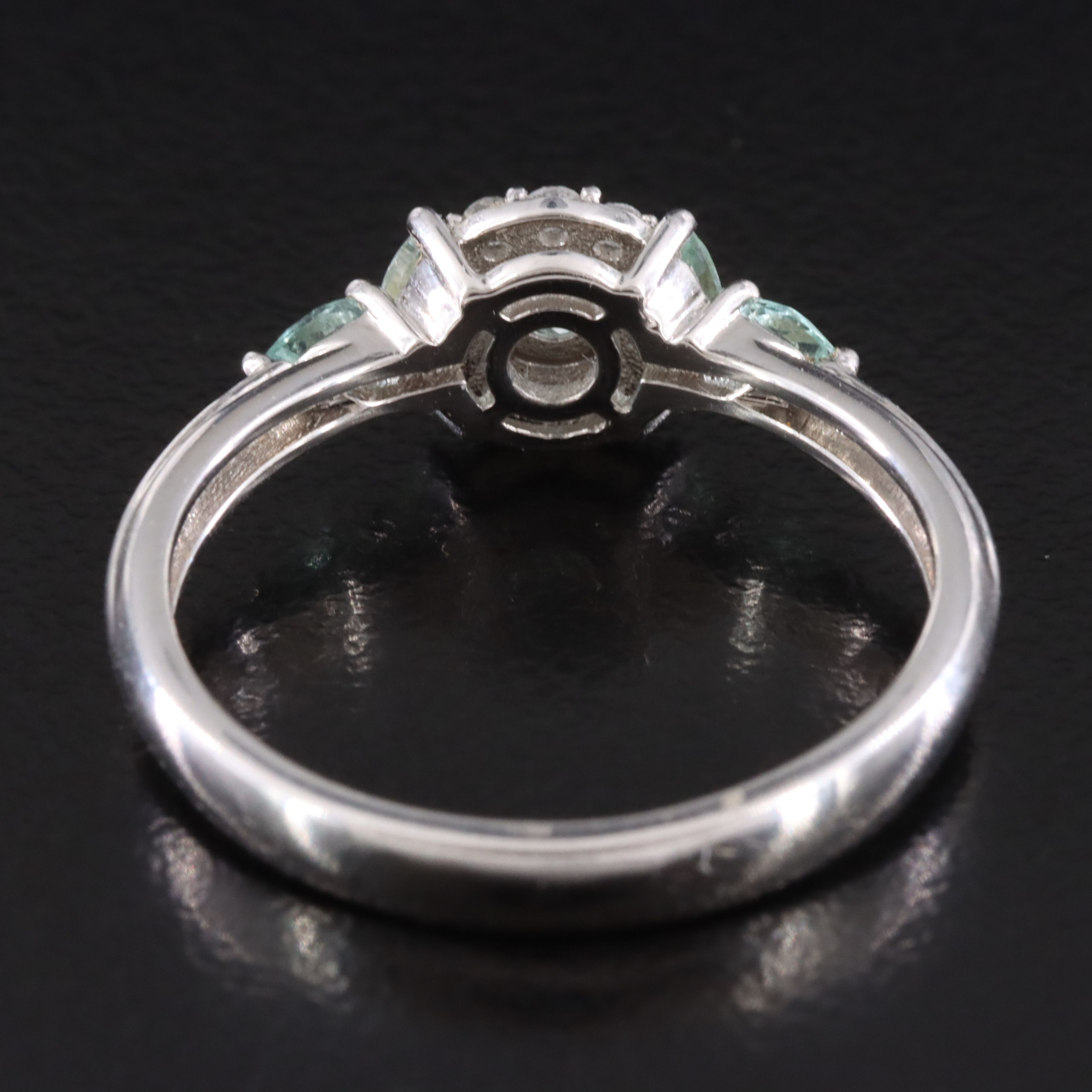 14K Paraiba Tourmaline and Diamond Ring with IGI Jewelry Report