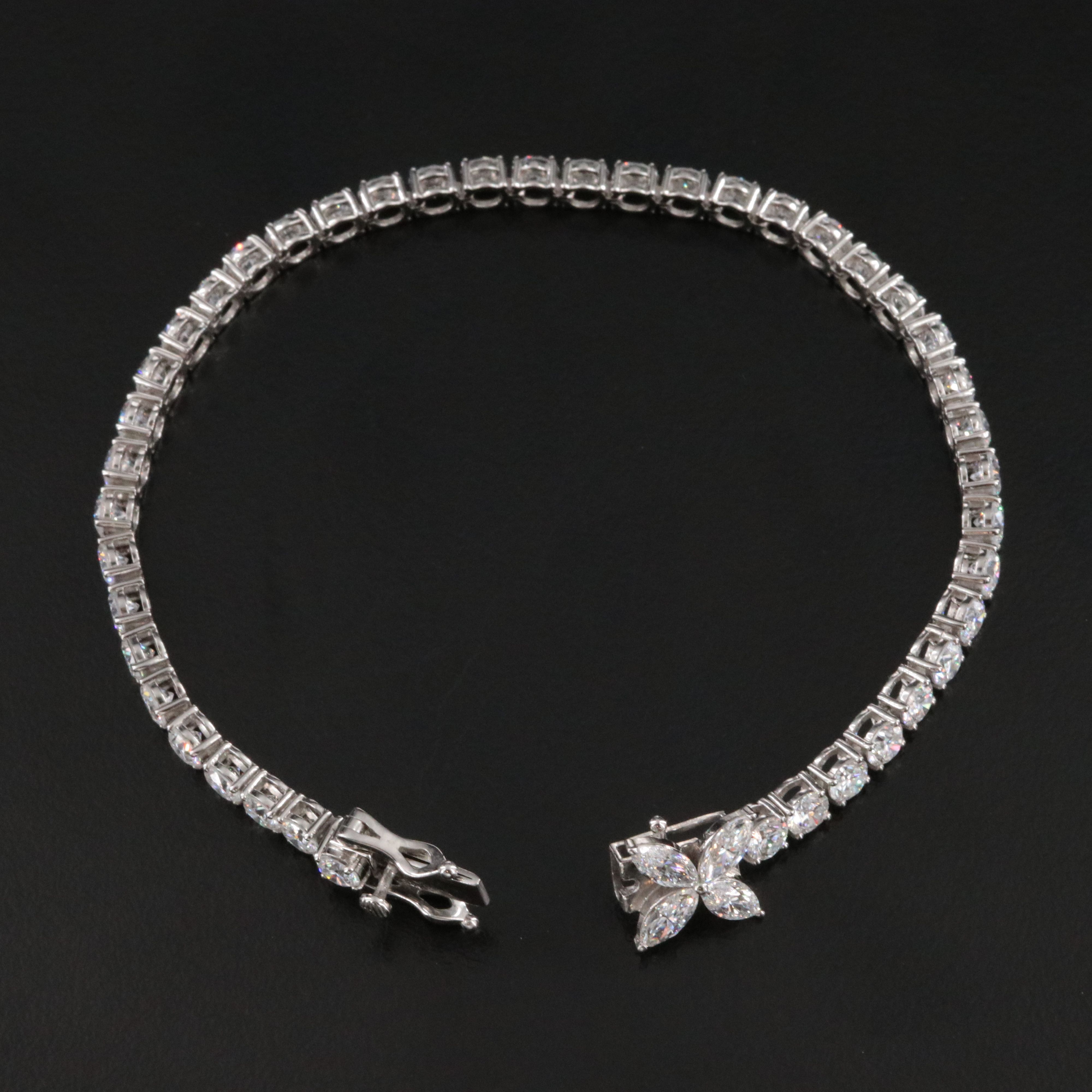 Platinum 13.27 CTW Lab Grown Diamond Line Bracelet