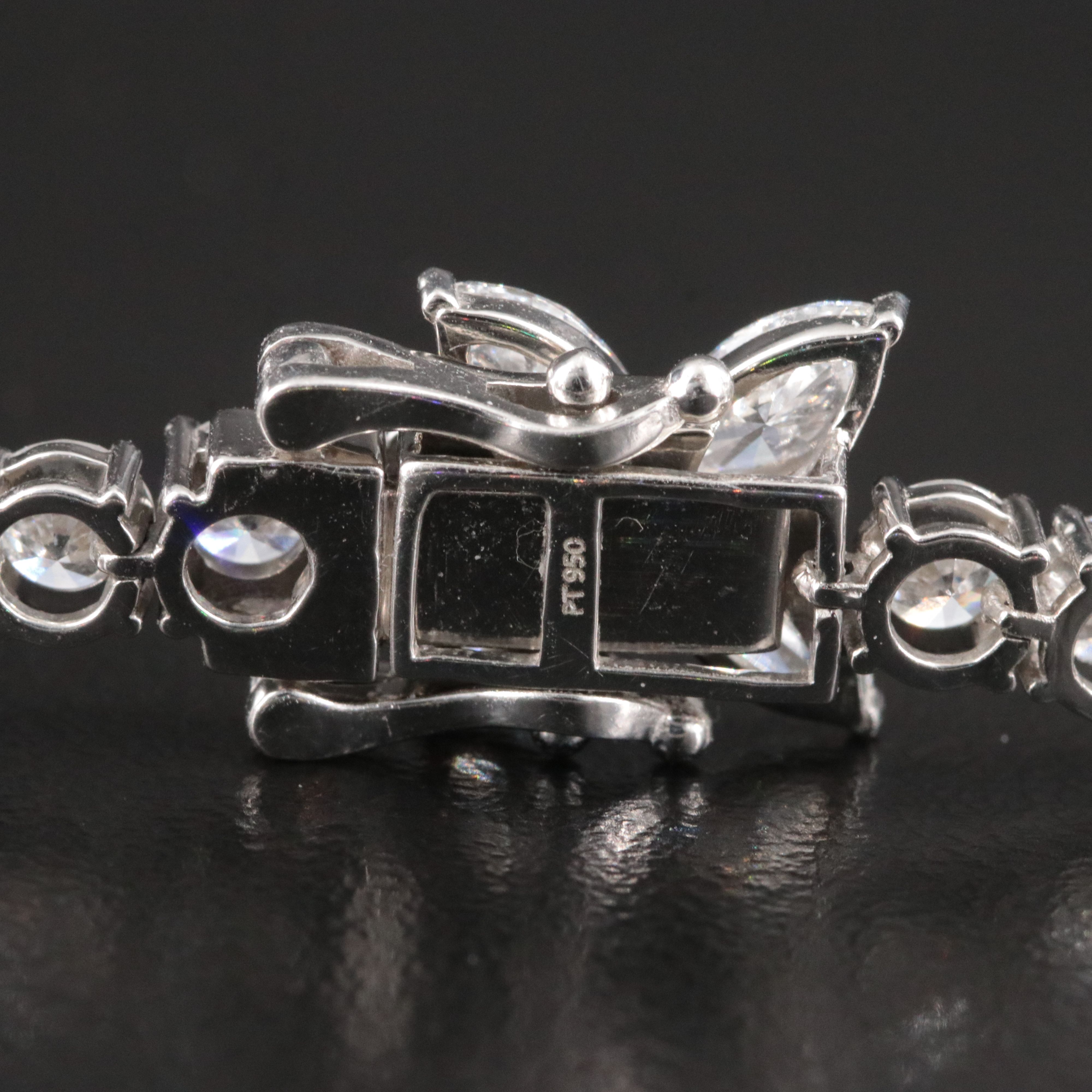 Platinum 13.27 CTW Lab Grown Diamond Line Bracelet