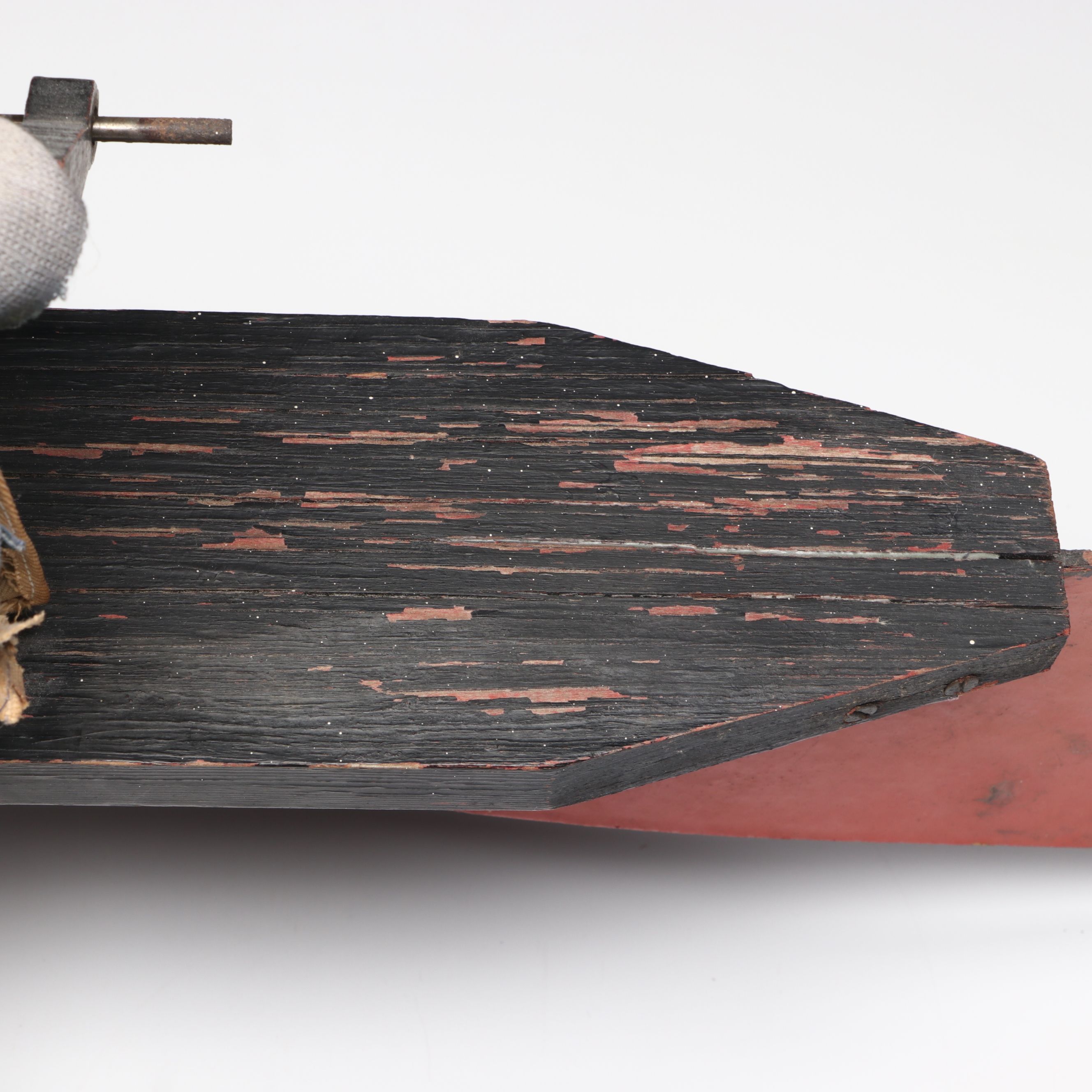 Folk Art Polychrome Whirligig of Figures Working Whetstone, Early 20th Century