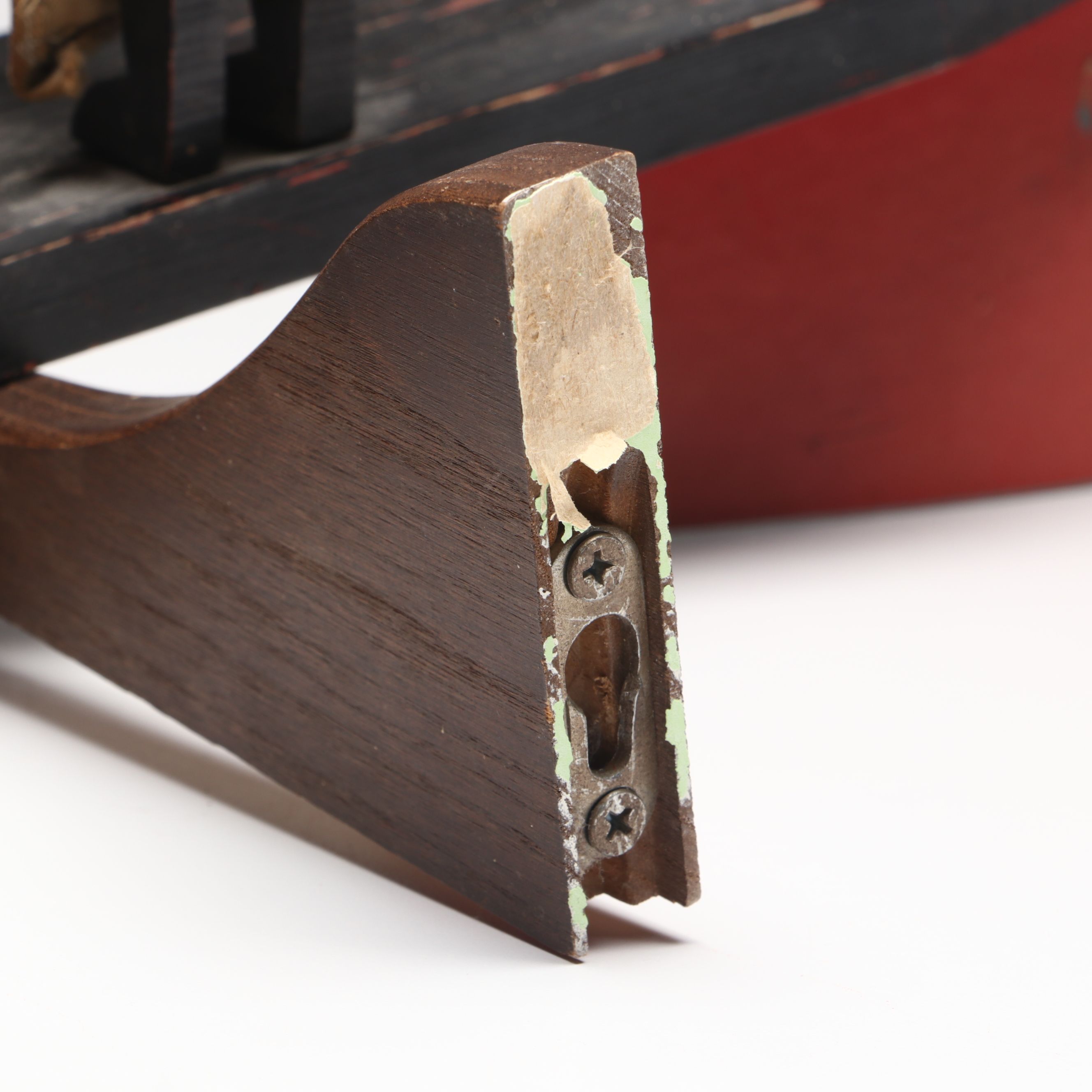 Folk Art Polychrome Whirligig of Figures Working Whetstone, Early 20th Century