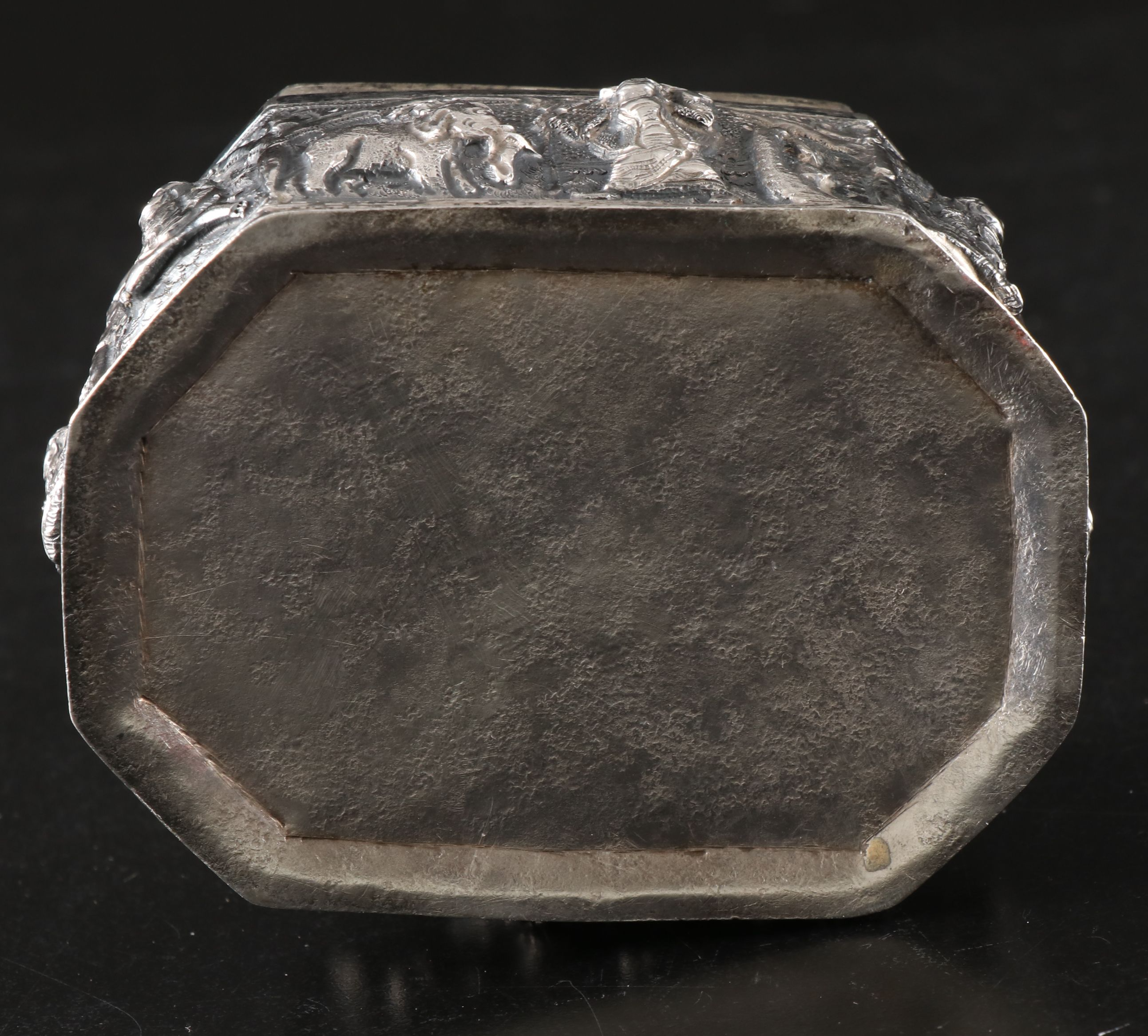 Burmese Sterling Repoussé Figural Betel Box, Late 19th/Early 20th Century