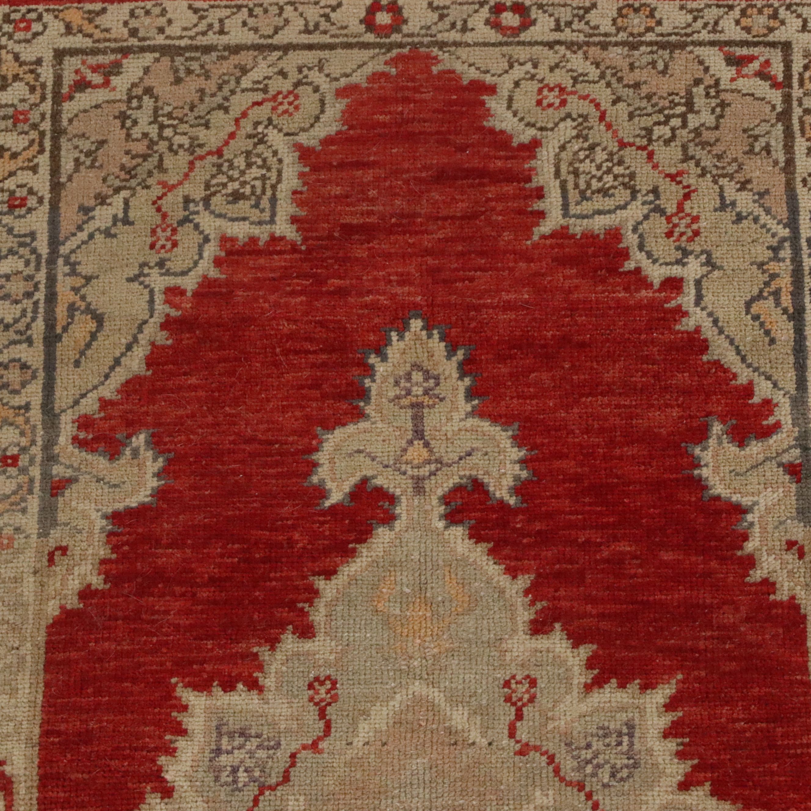 2'10 x 5'2 Hand-Knotted Turkish Oushak Accent Rug