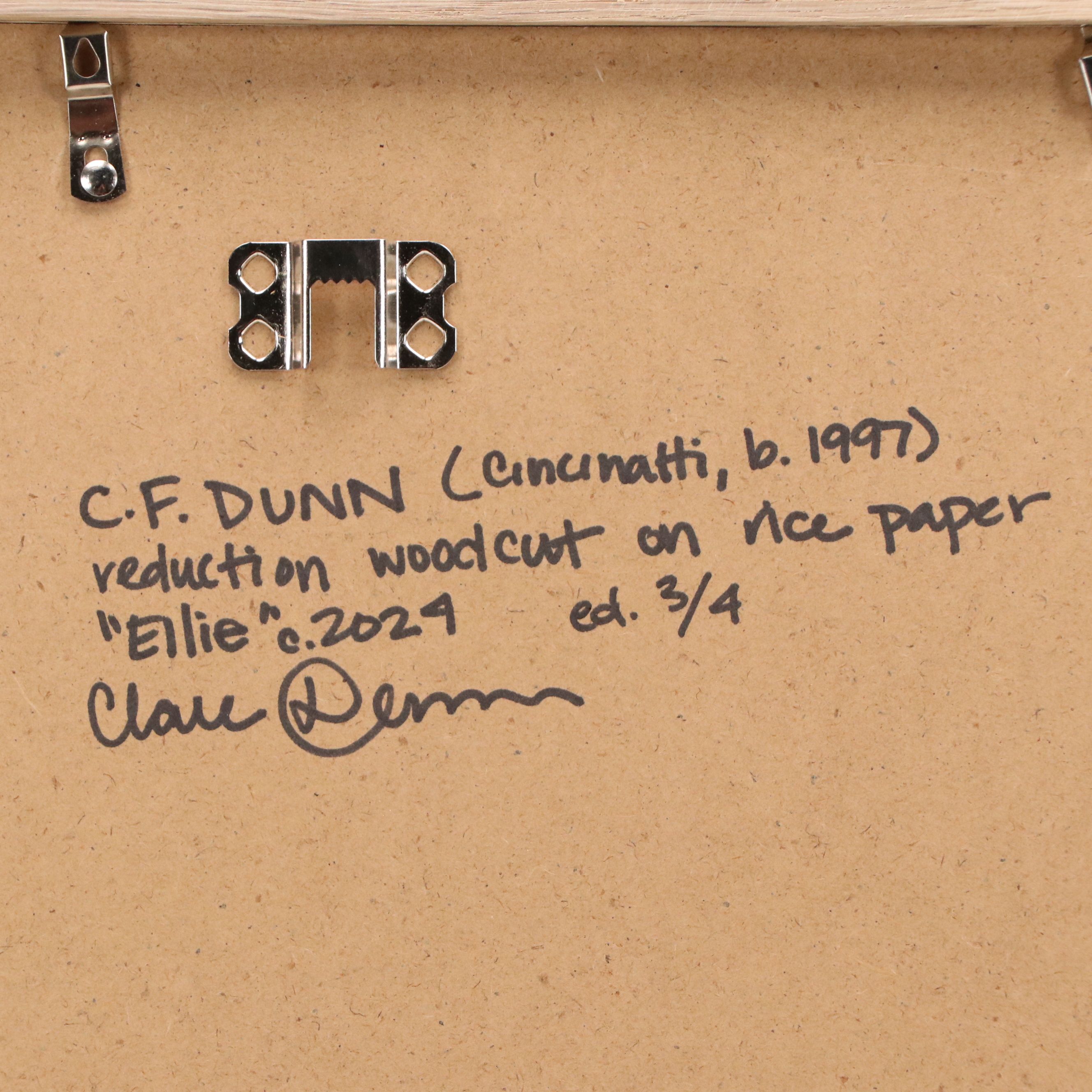 C. F. Dunn Reduction Woodcut "Ellie," 2014