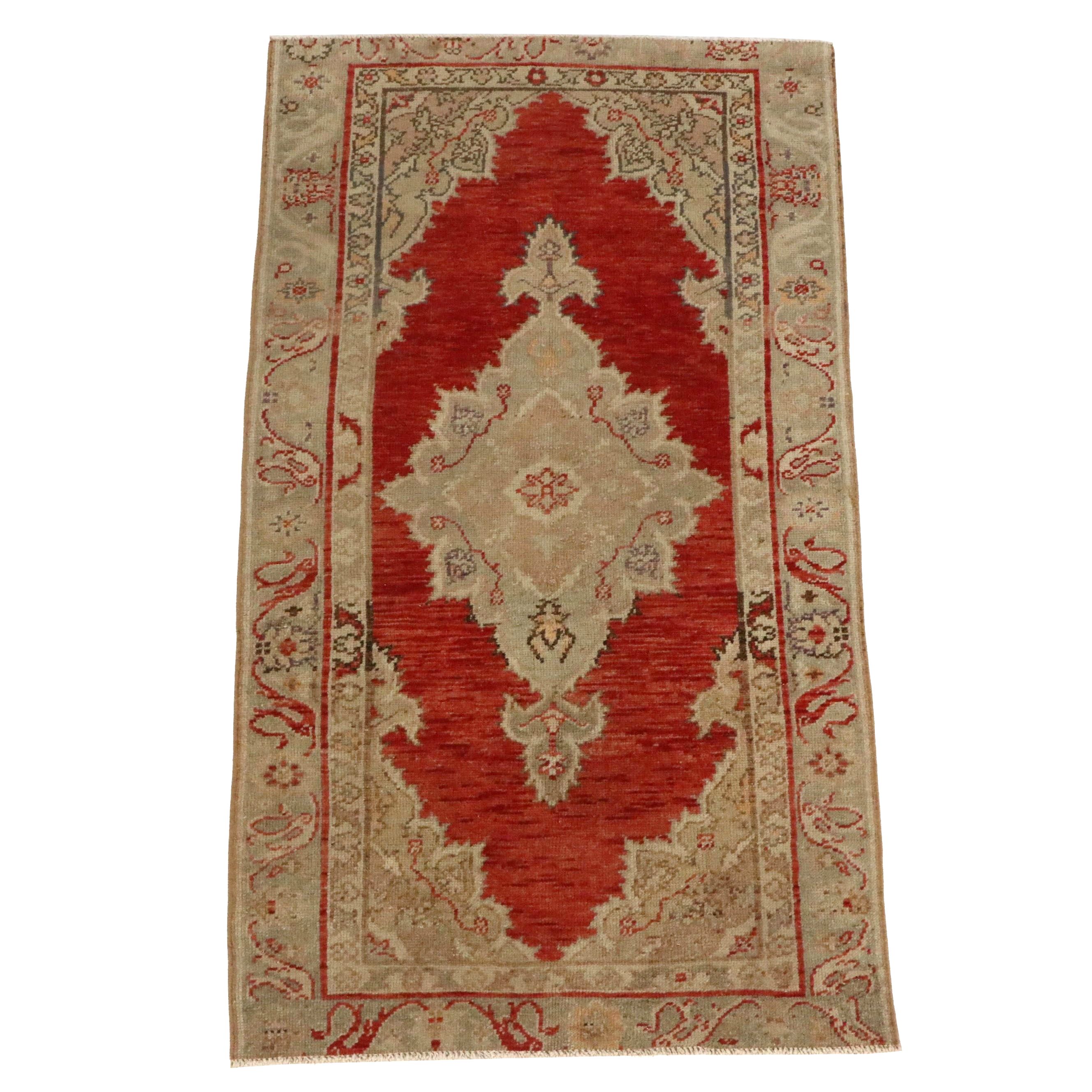 2'10 x 5'2 Hand-Knotted Turkish Oushak Accent Rug