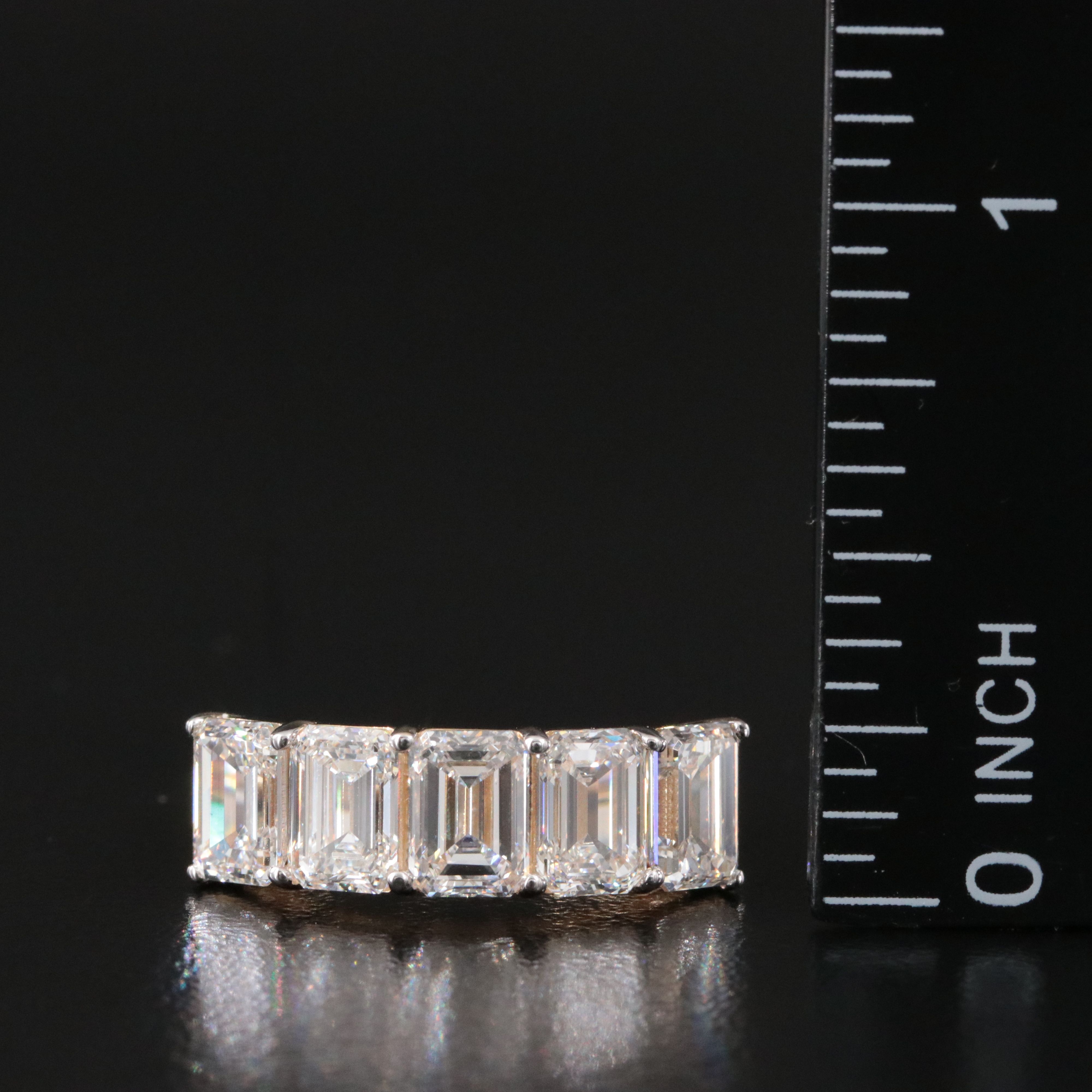 14K 4.06 CTW Lab Grown Diamond Five Stone Ring