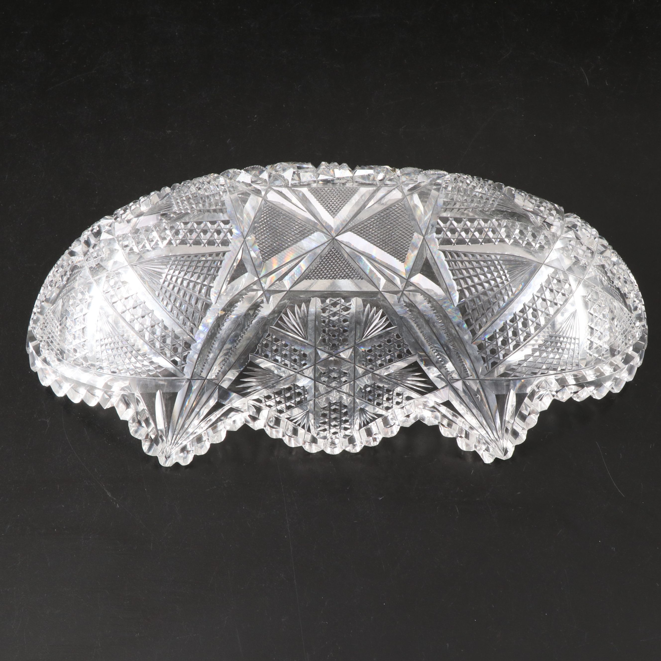 Waterford Cut Crystal Square Decanters with Other Oval Bowl