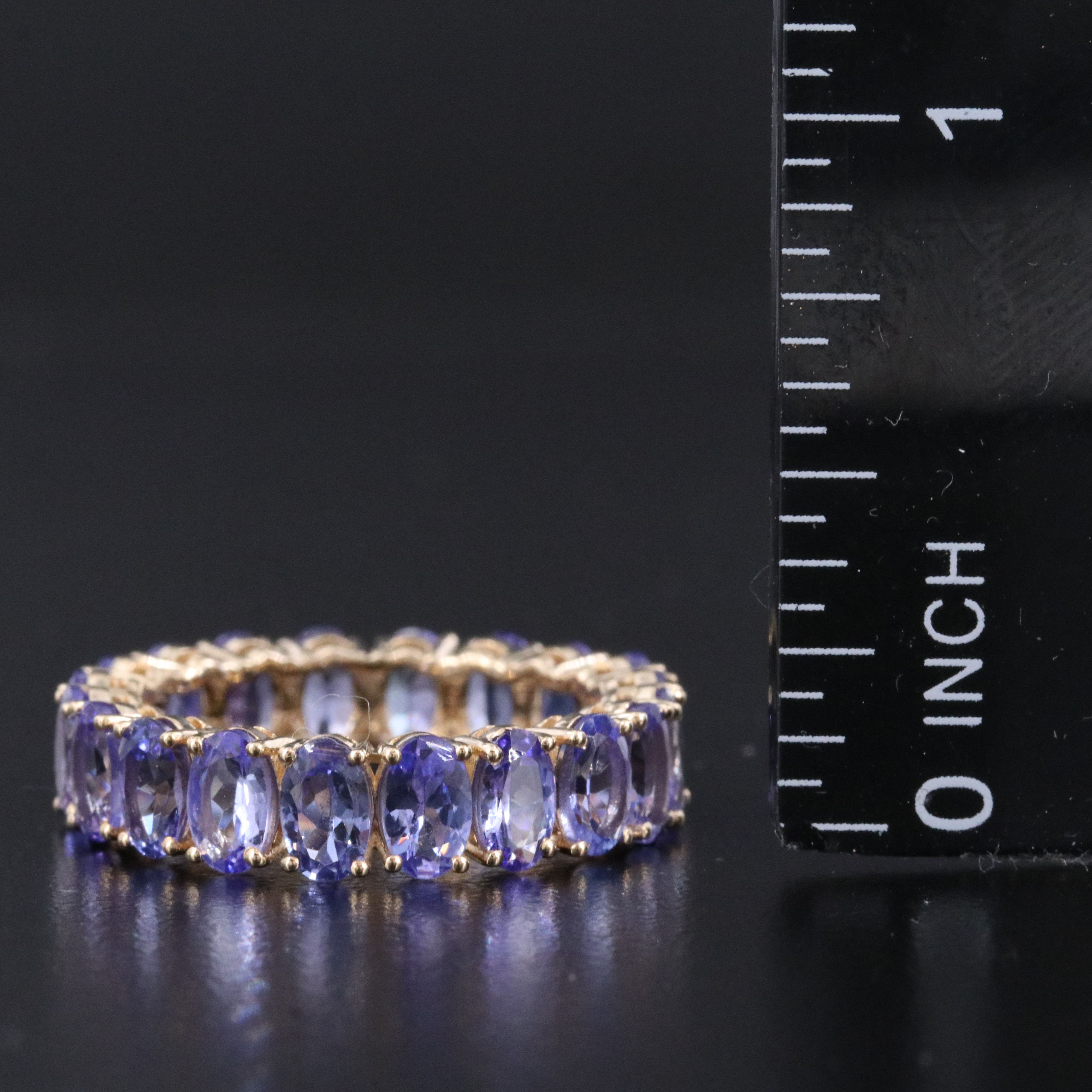 14K 5.61 CTW Tanzanite Eternity Band