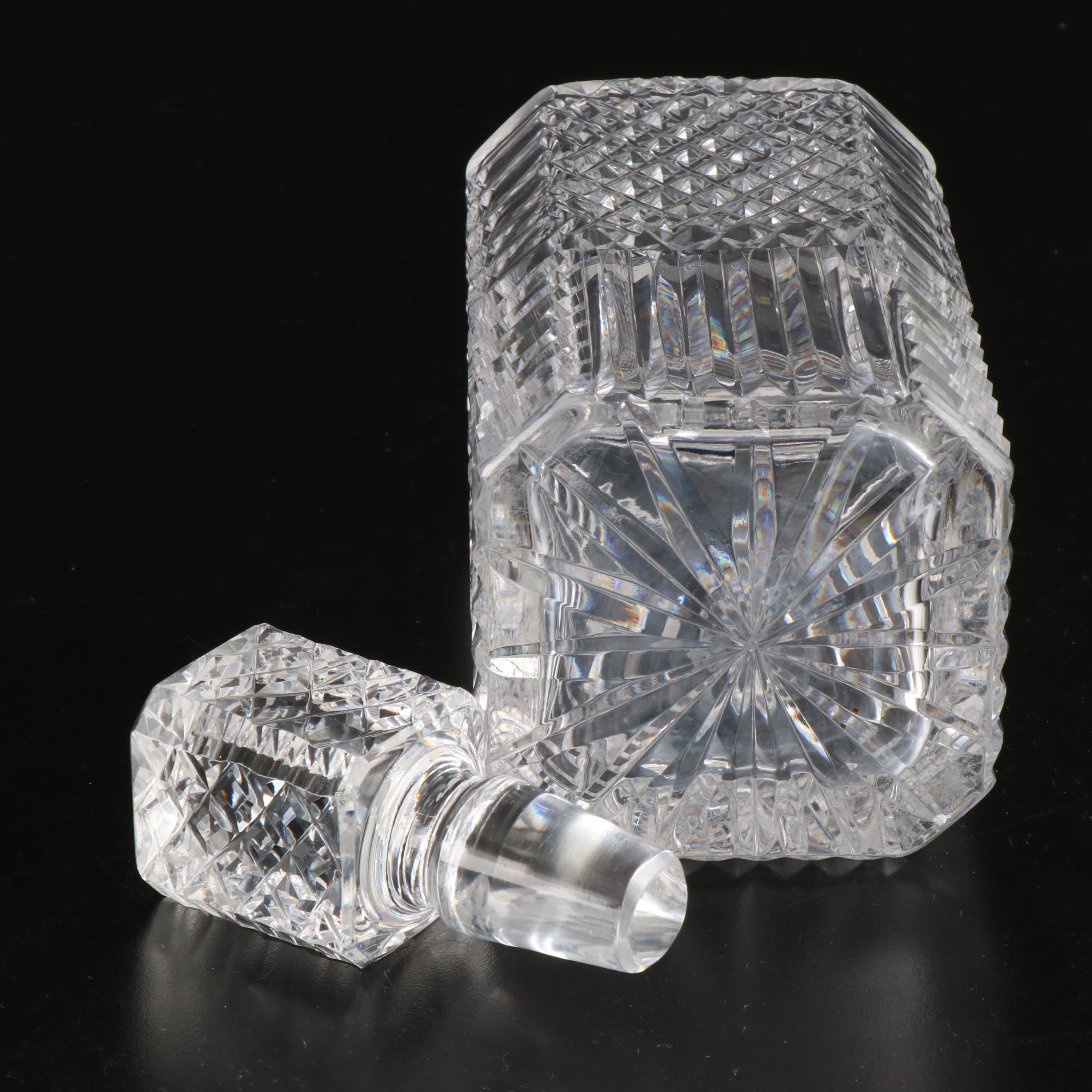Waterford Cut Crystal Square Decanters with Other Oval Bowl