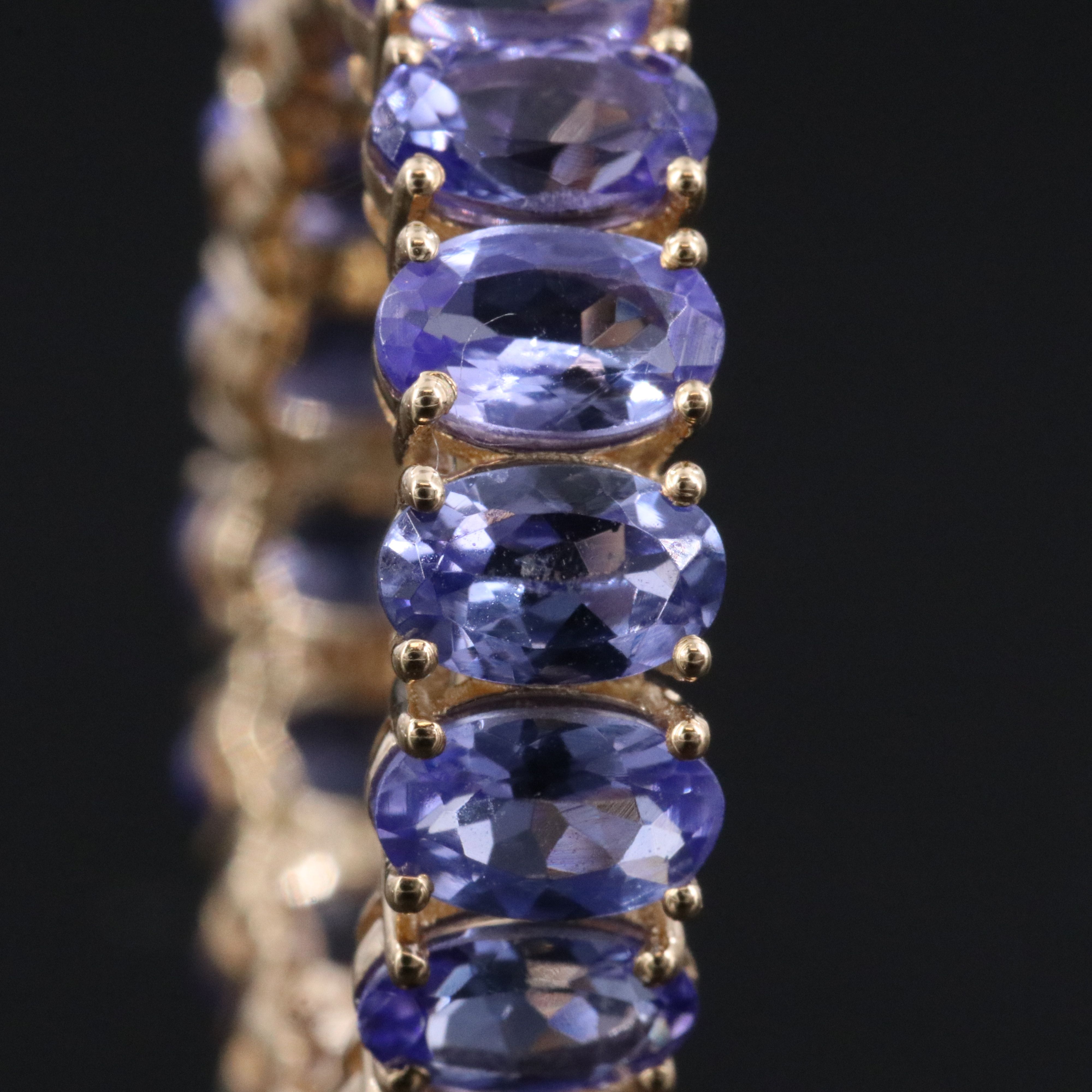 14K 5.61 CTW Tanzanite Eternity Band