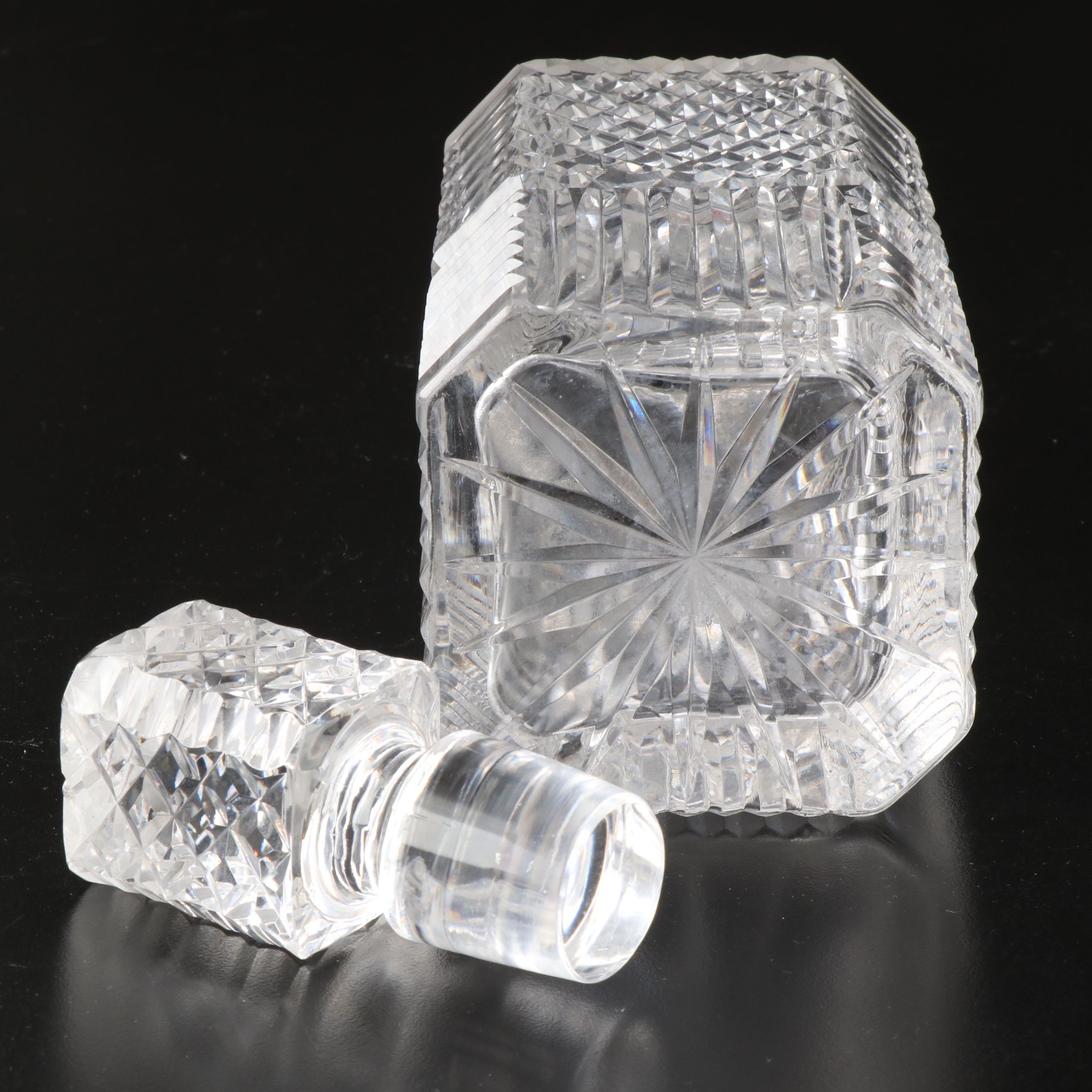 Waterford Cut Crystal Square Decanters with Other Oval Bowl