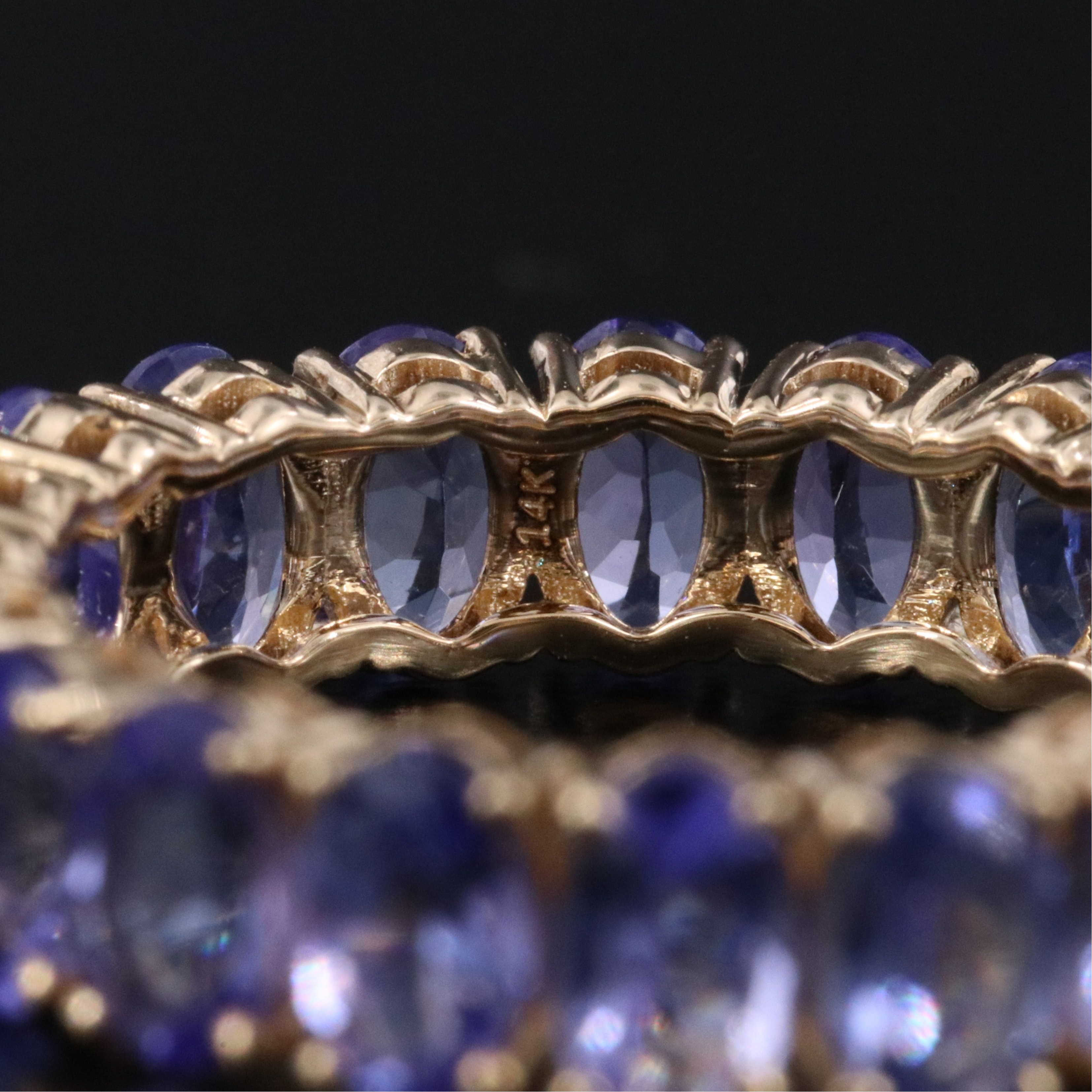 14K 5.61 CTW Tanzanite Eternity Band