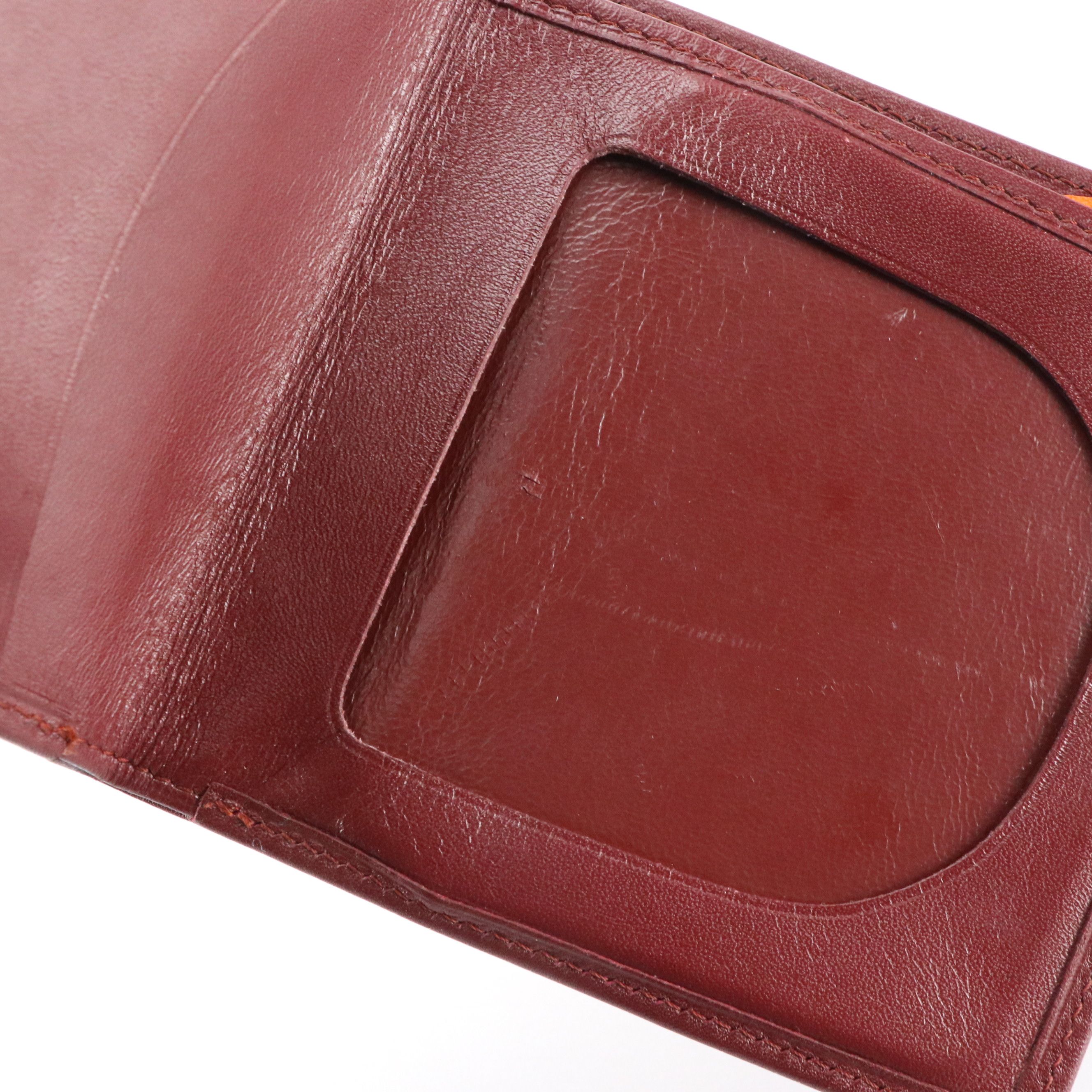 Cartier Bifold Wallet in Burgundy Calfskin Leather