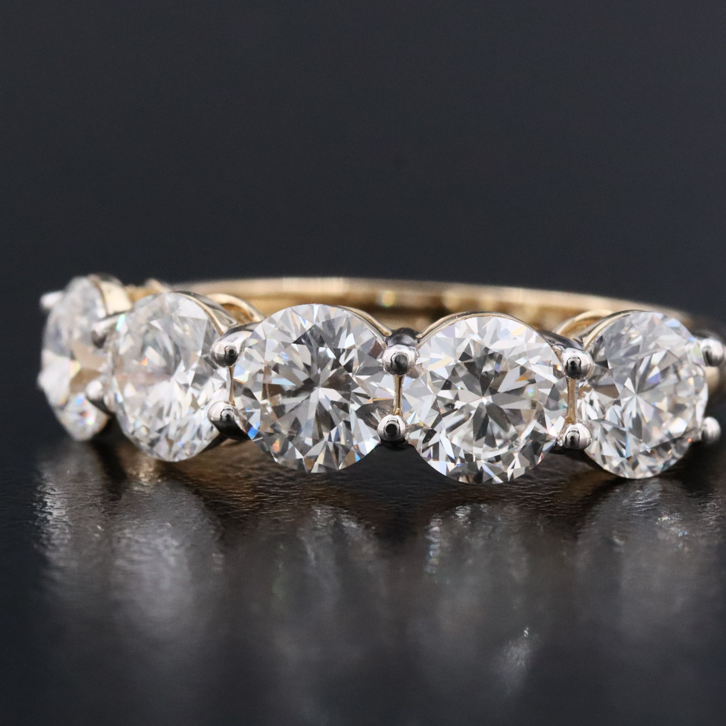14K 2.91 CTW Lab Grown Diamond Ring