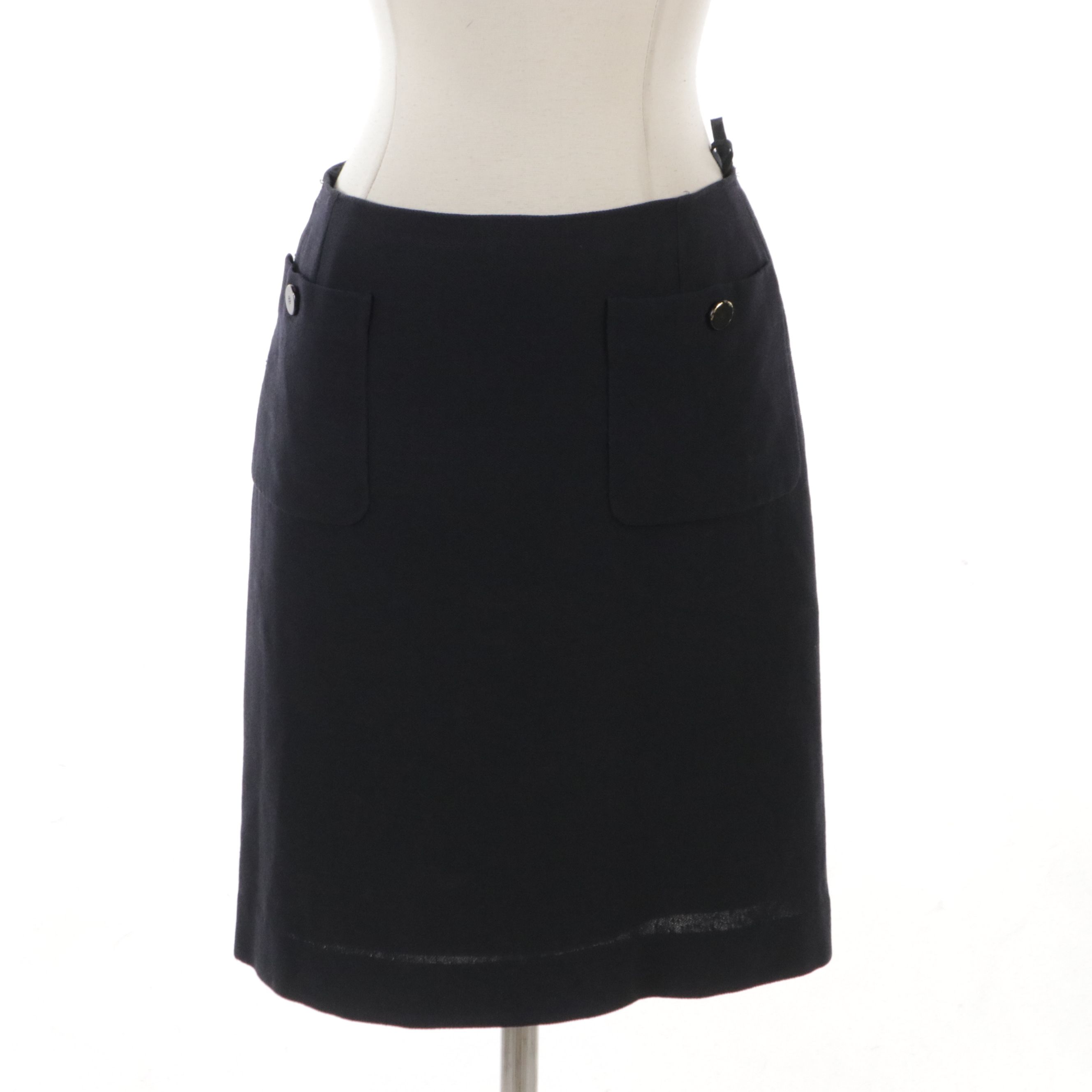 Chanel Navy Wool Sleeveless Top and Skirt Set From the 1998 Cruise Collection