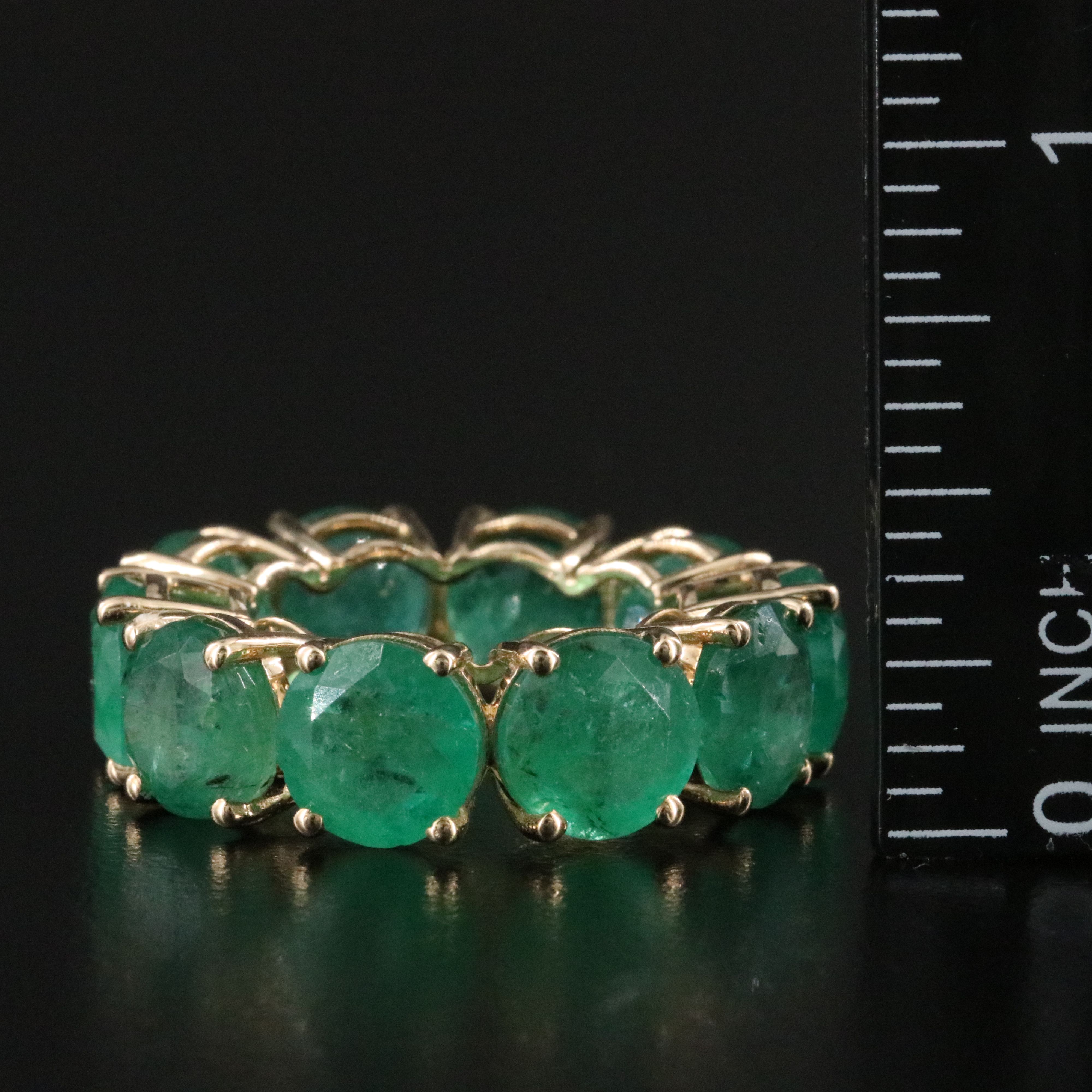 14K 19.64 CTW Emerald Eternity Band