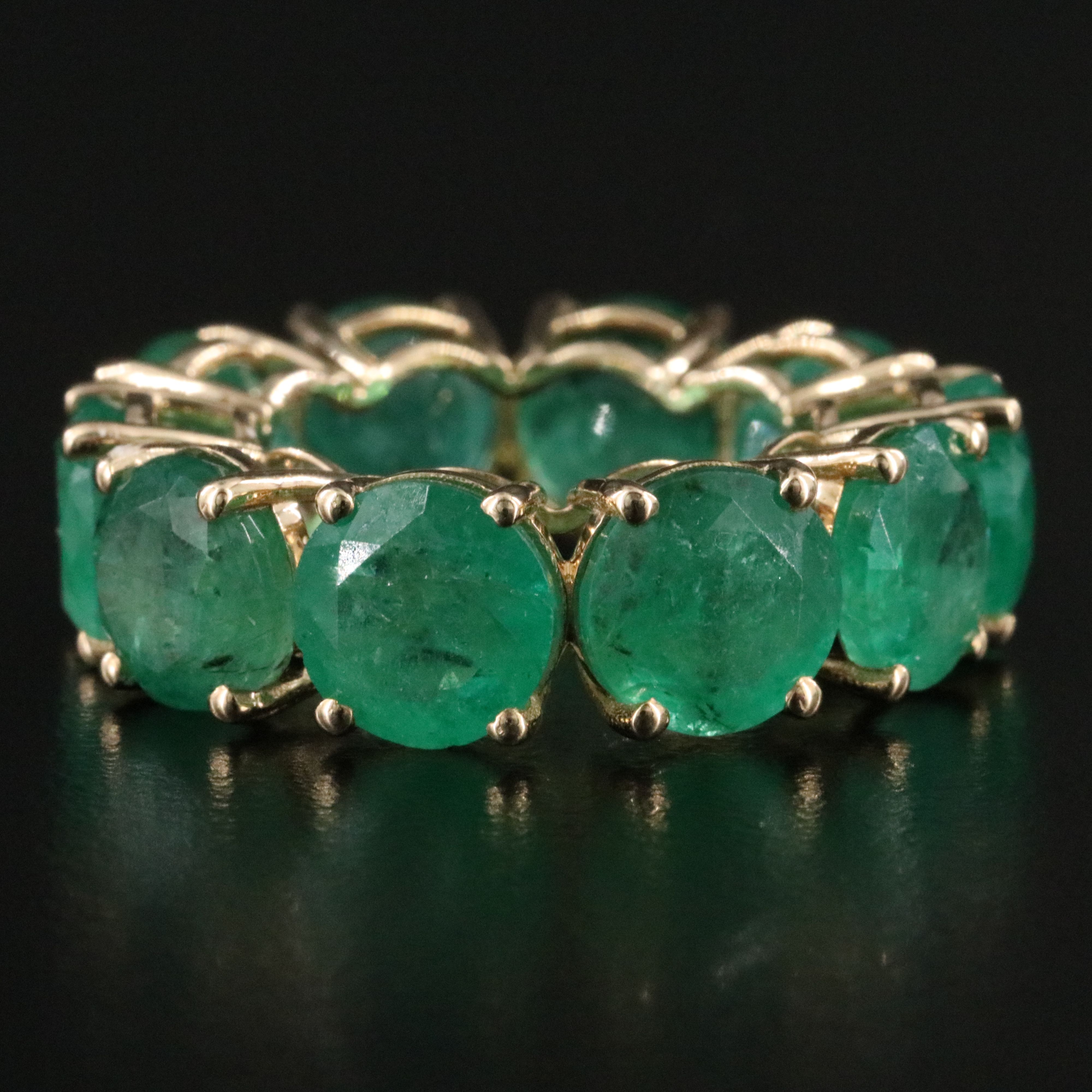 14K 19.64 CTW Emerald Eternity Band