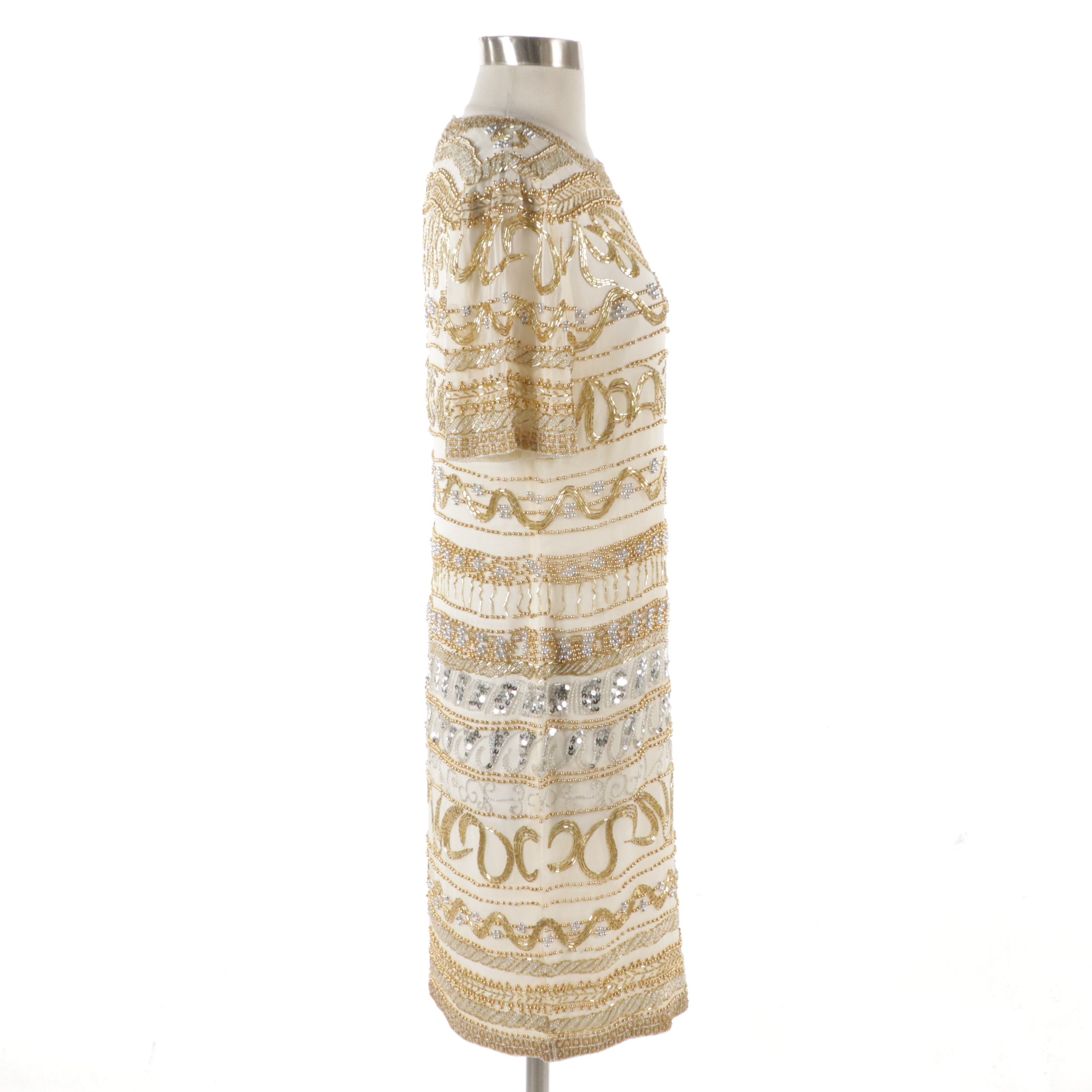 Joan Leslie Evenings Bead/Sequin Cocktail Dress