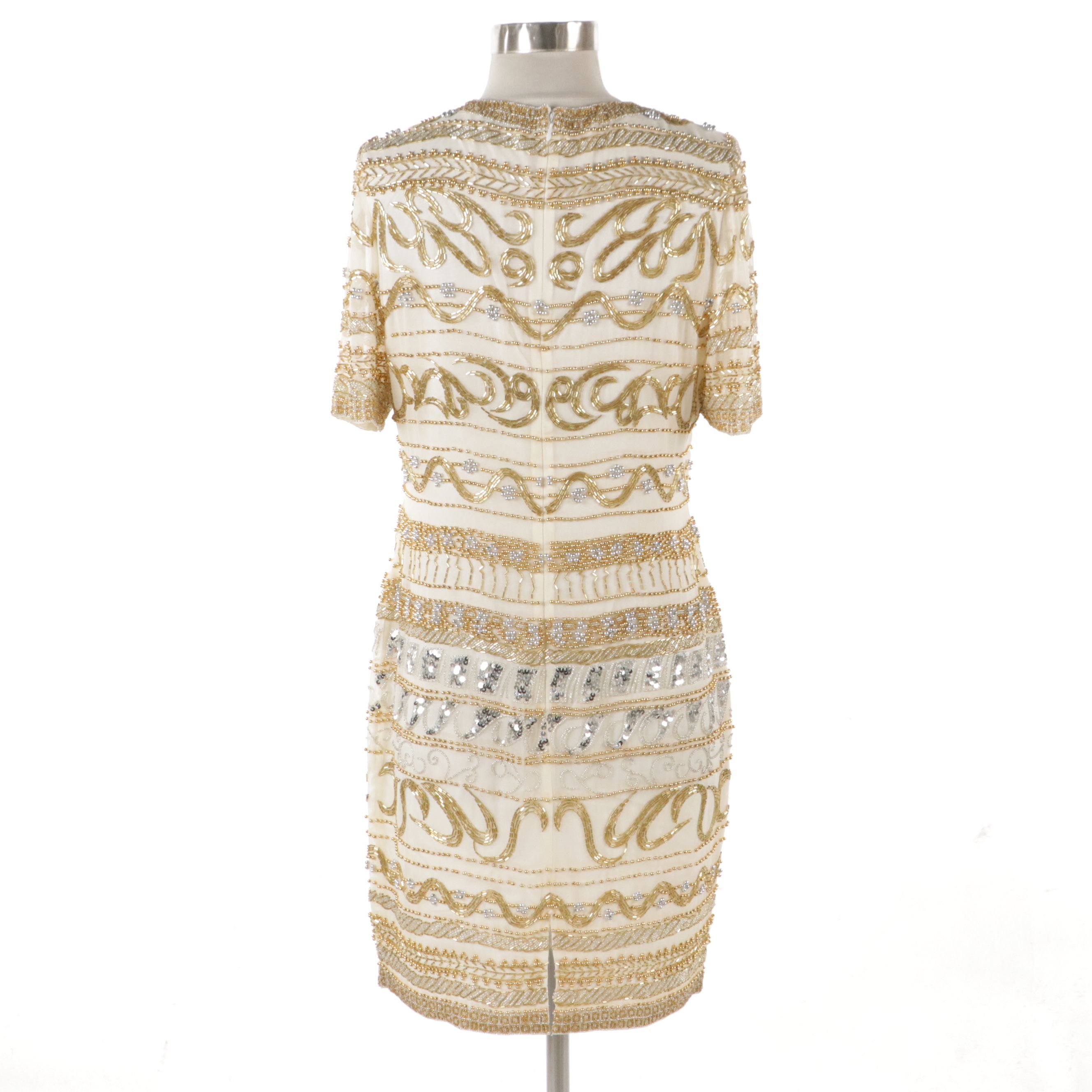 Joan Leslie Evenings Bead/Sequin Cocktail Dress