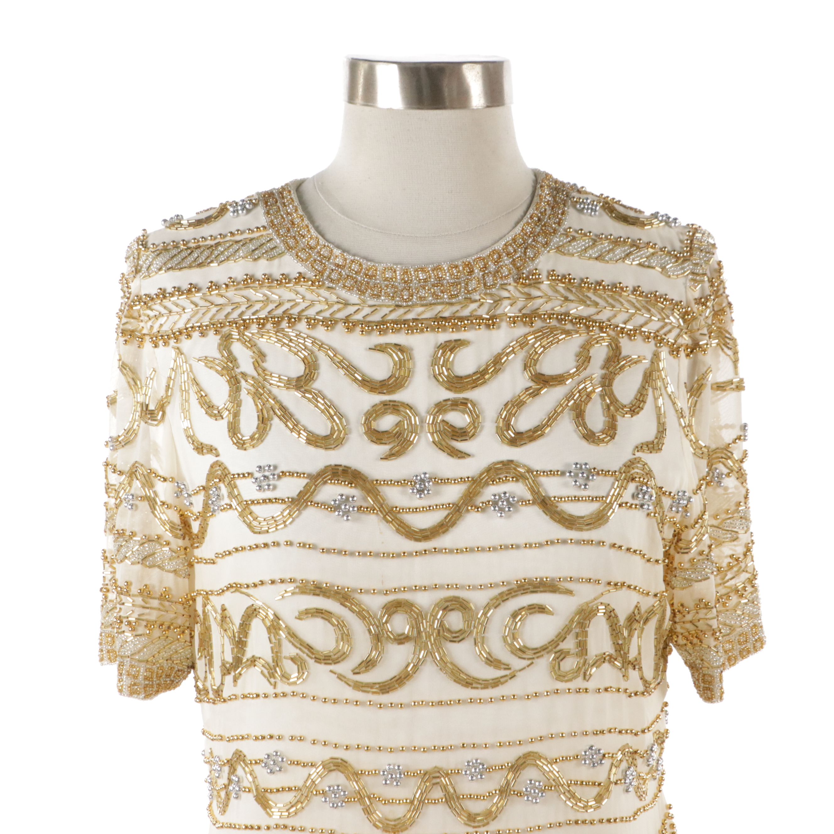 Joan Leslie Evenings Bead/Sequin Cocktail Dress