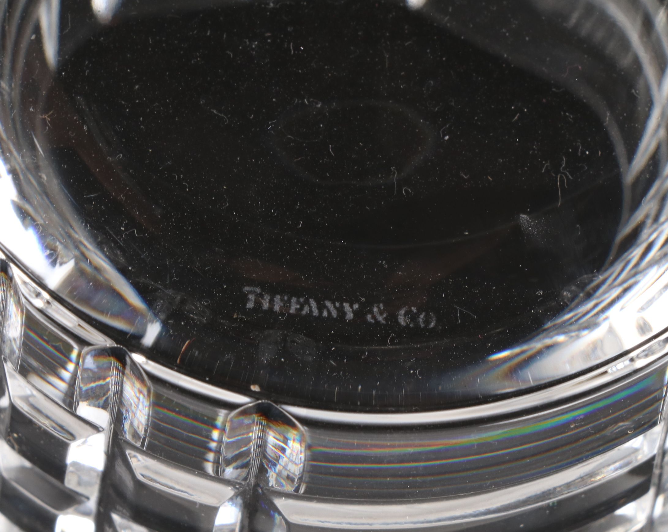 Tiffany & Co. "Plaid" Crystal Old Fashioned Glasses and Decanter