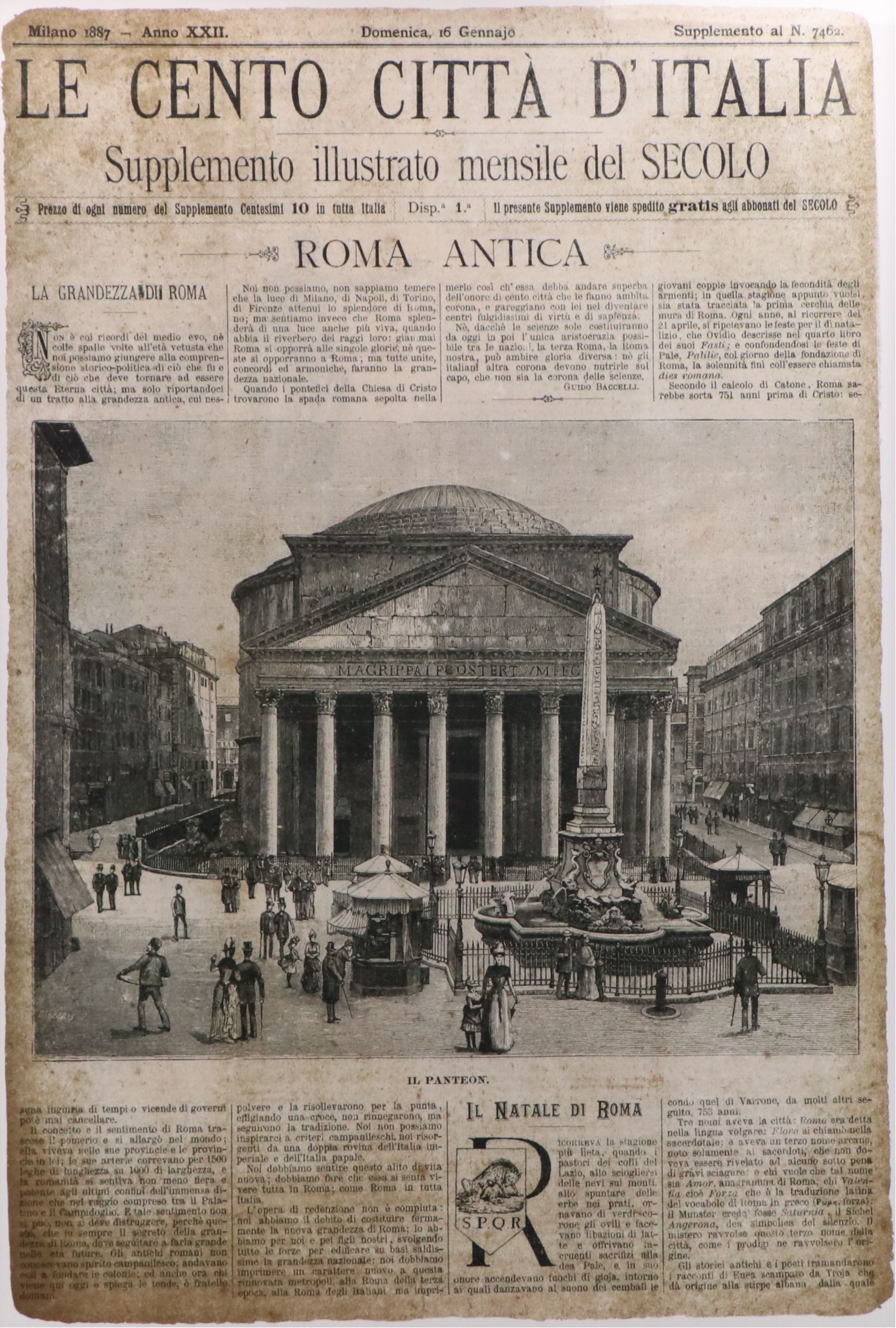 Pair of Large-Scale Giclées of Newspaper "Le Cento Città d'Italia," 21st Century