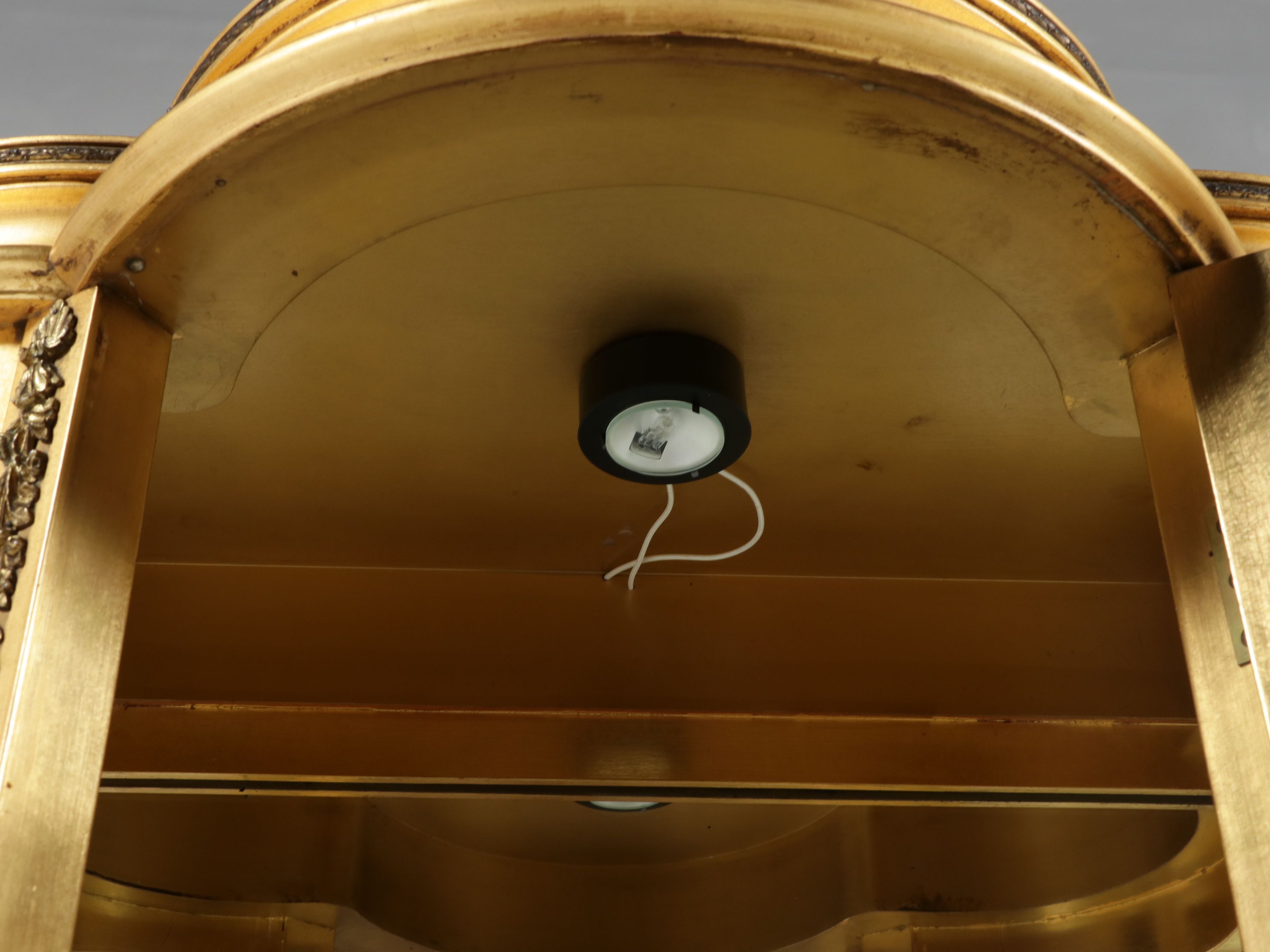 Gilt and Vernis Martin Style Illuminated Vitrine, Mid-20th Century