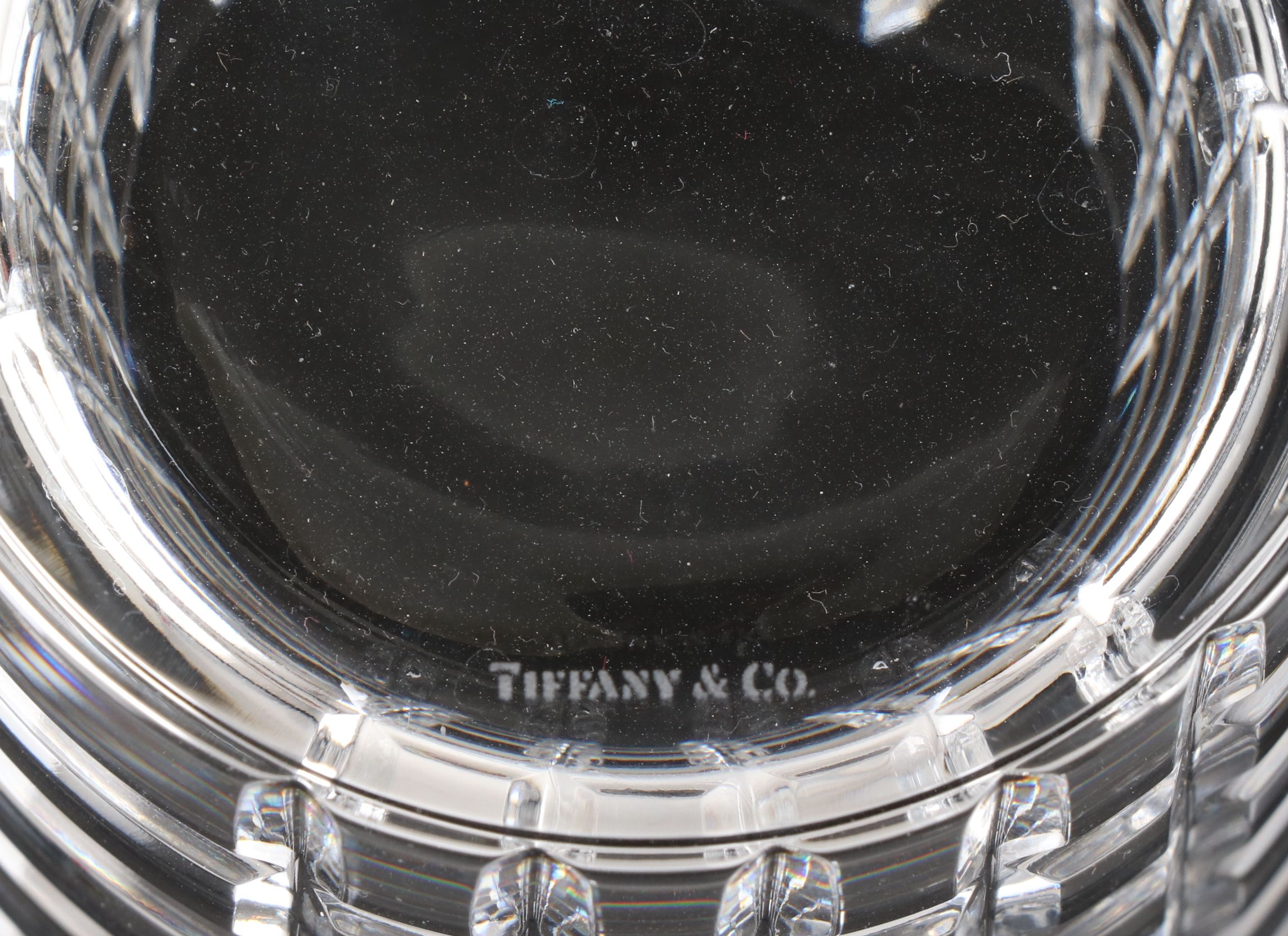 Tiffany & Co. "Plaid" Crystal Old Fashioned Glasses