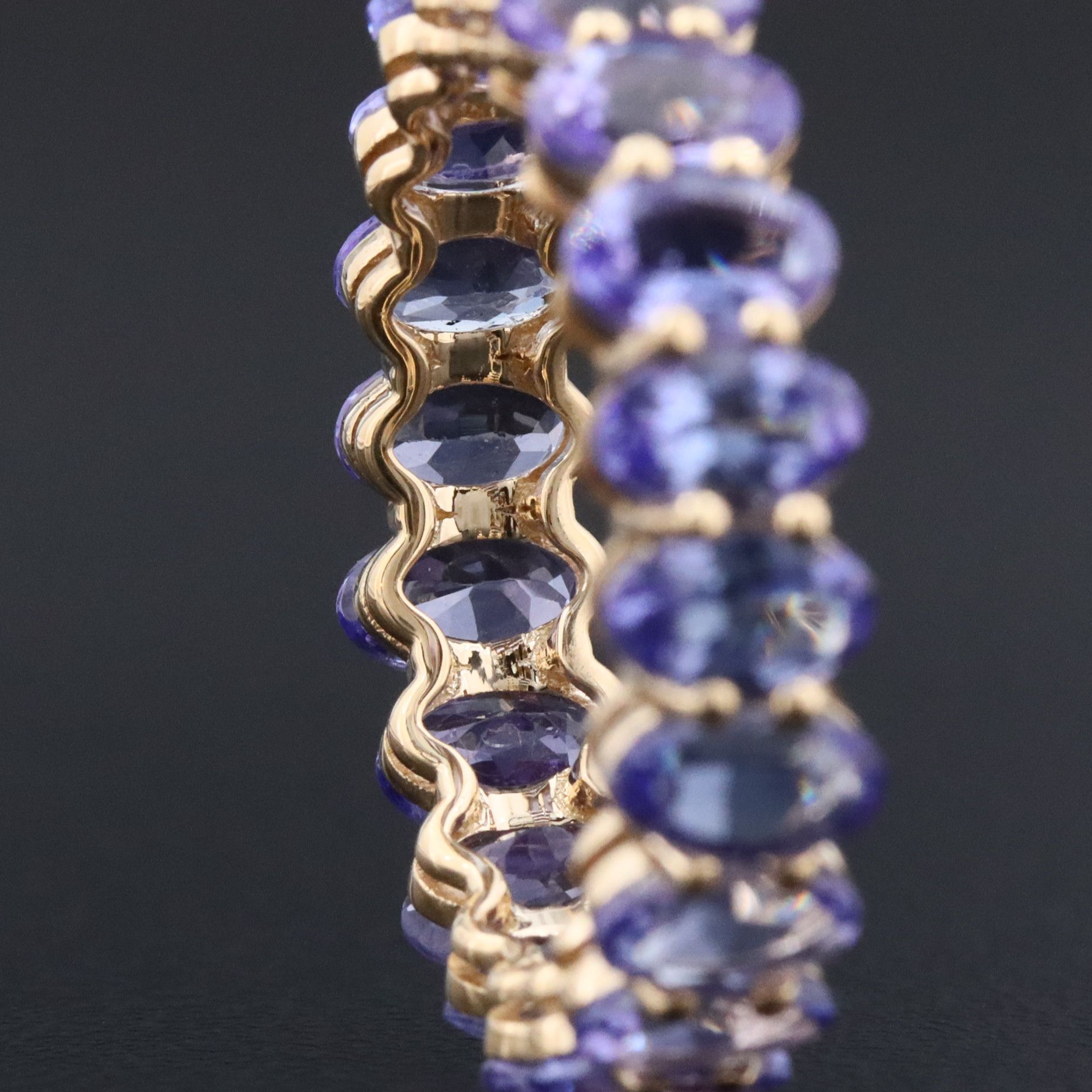 14K 5.07 CTW Tanzanite Eternity Band