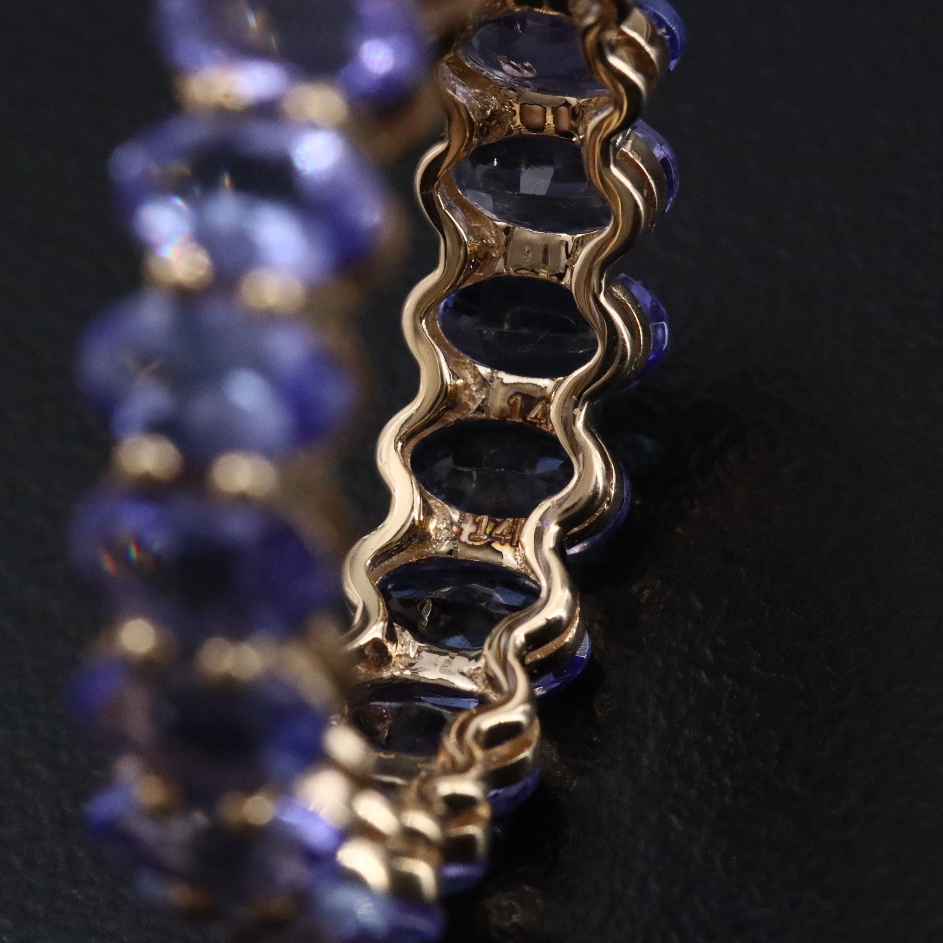14K 5.07 CTW Tanzanite Eternity Band