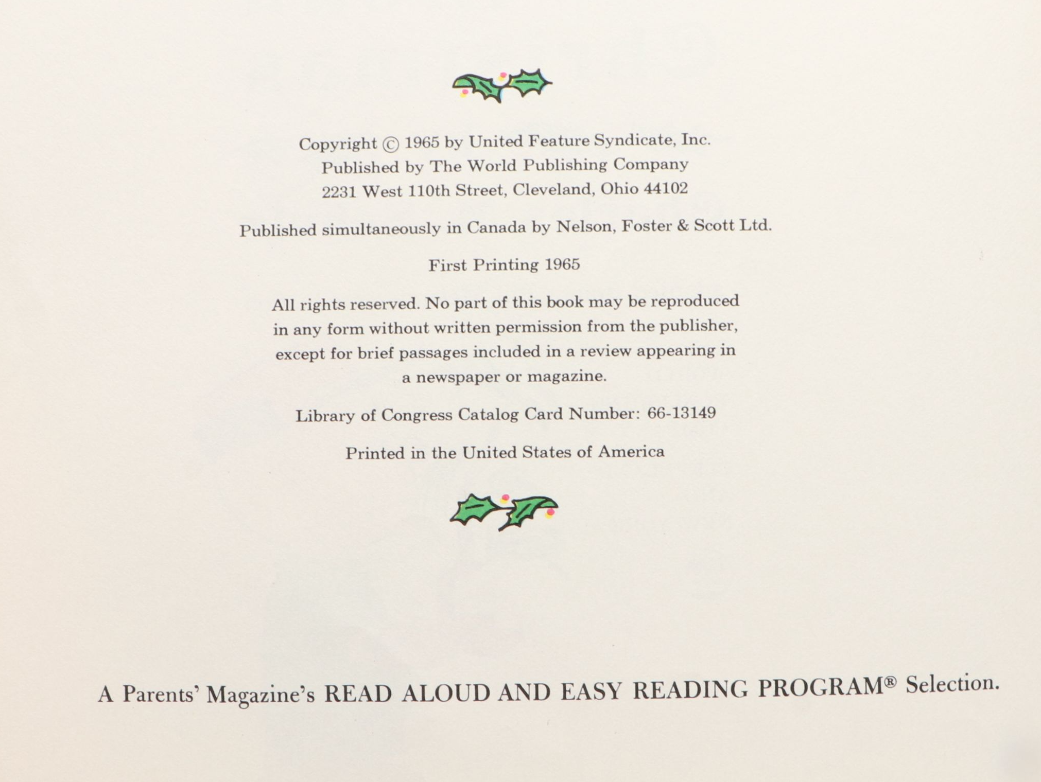 First Printing "A Charlie Brown Christmas" by Charles M. Schulz, 1965