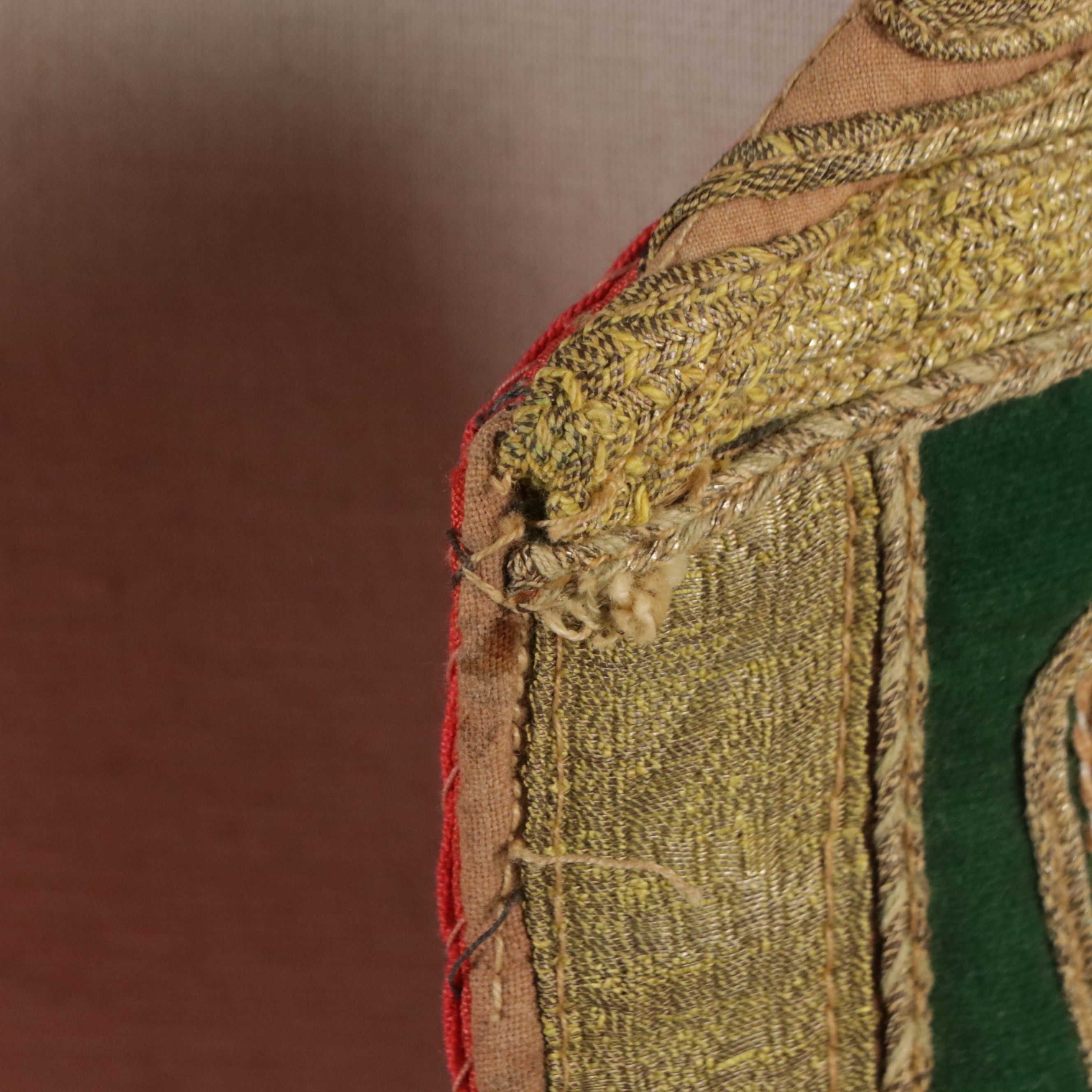 Ottoman Style Bolero Wasket with Shisha and Couched Gold Metallic Embroidery