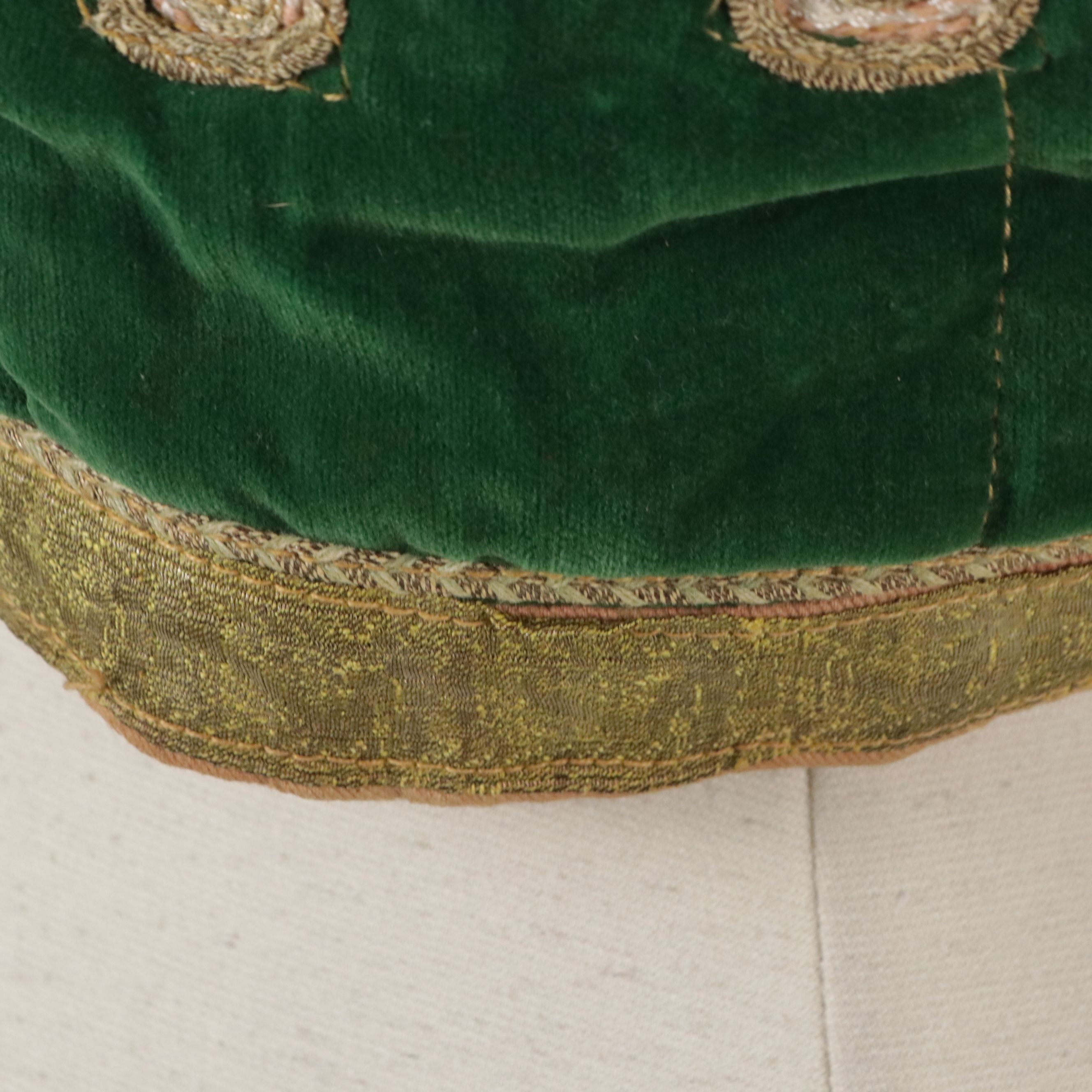 Ottoman Style Bolero Wasket with Shisha and Couched Gold Metallic Embroidery